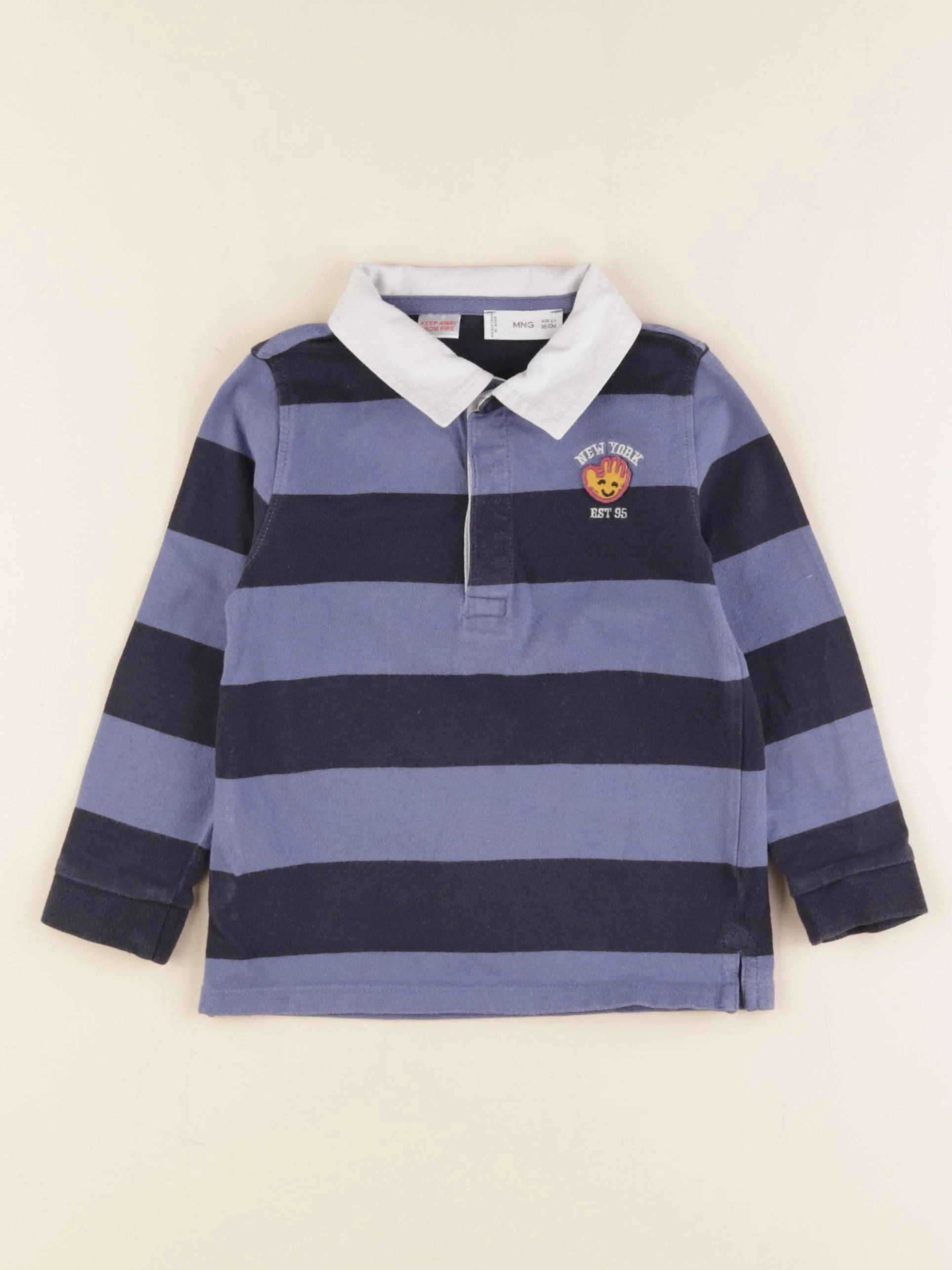 Mango - polo bleu - 2/3 ans