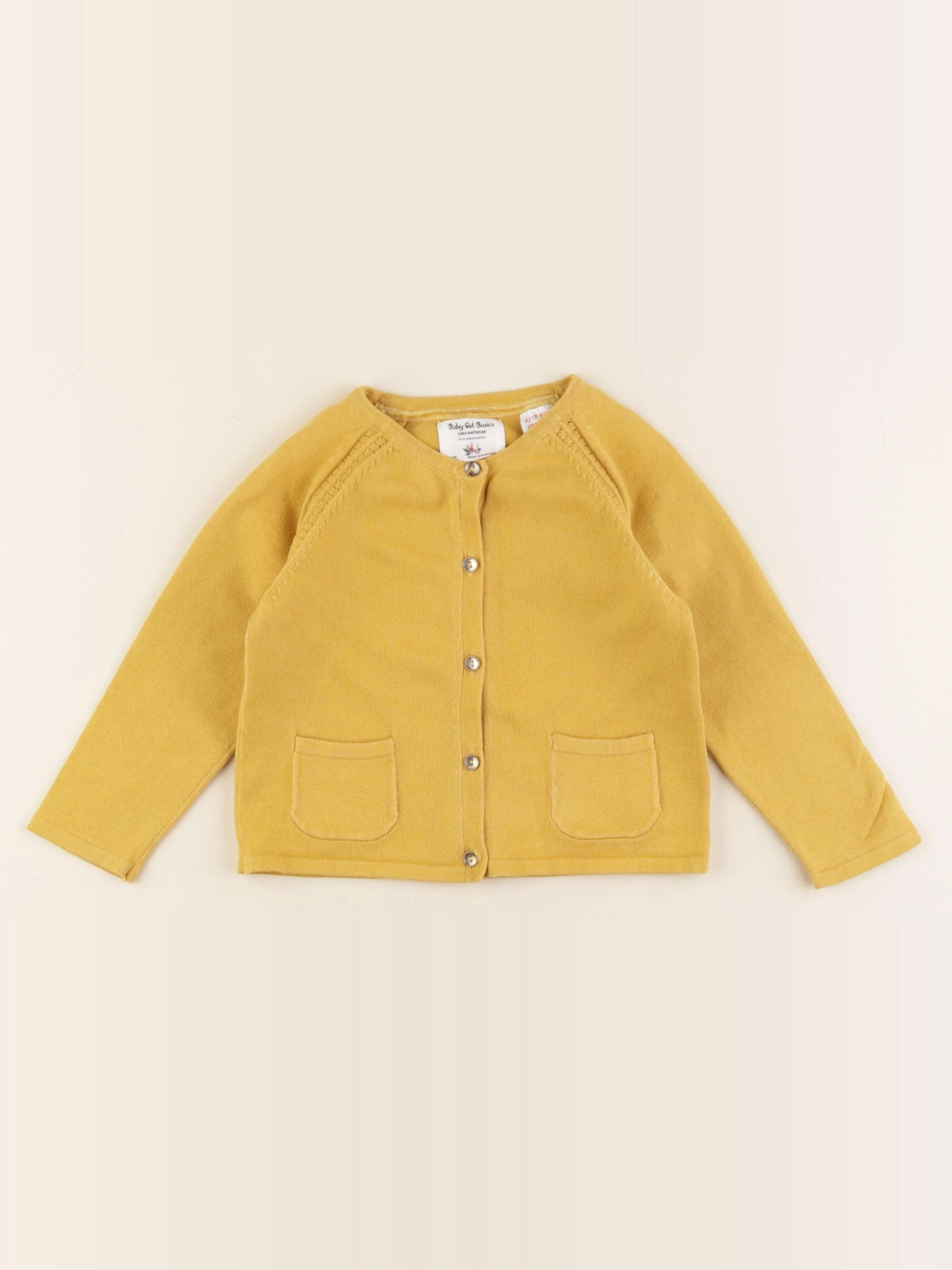 Zara - gilet jaune - 18/24 mois