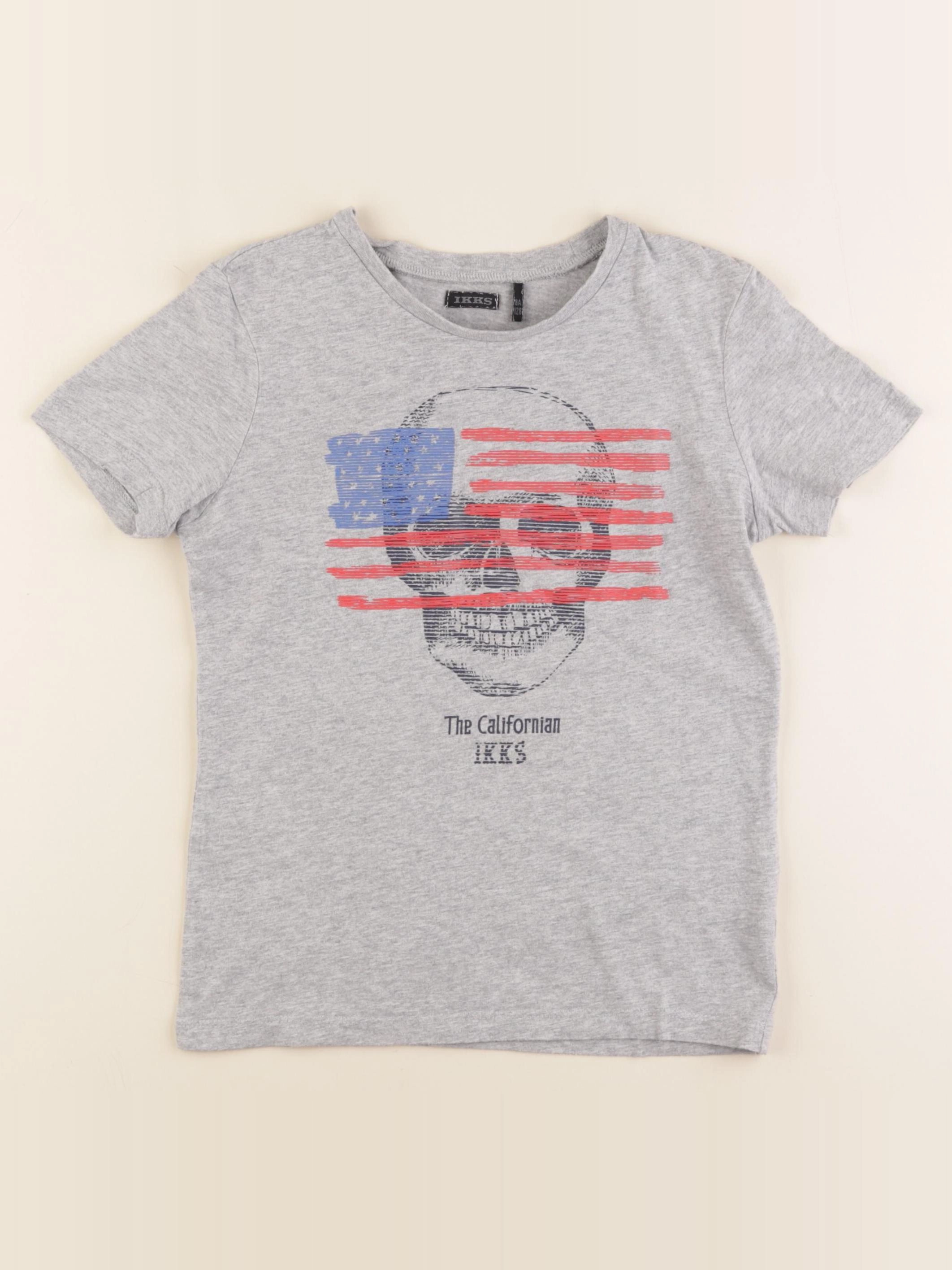 IKKS - tee-shirt gris - 8 ans