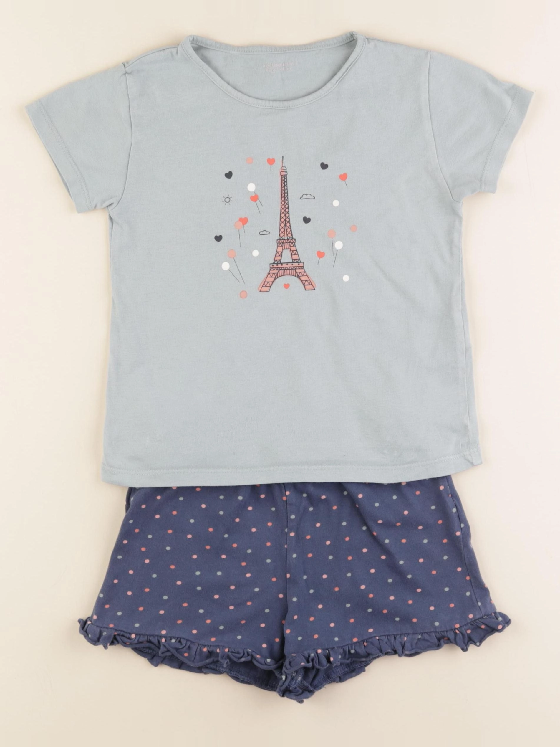 Vertbaudet - pyjama coton bleu - 4 ans