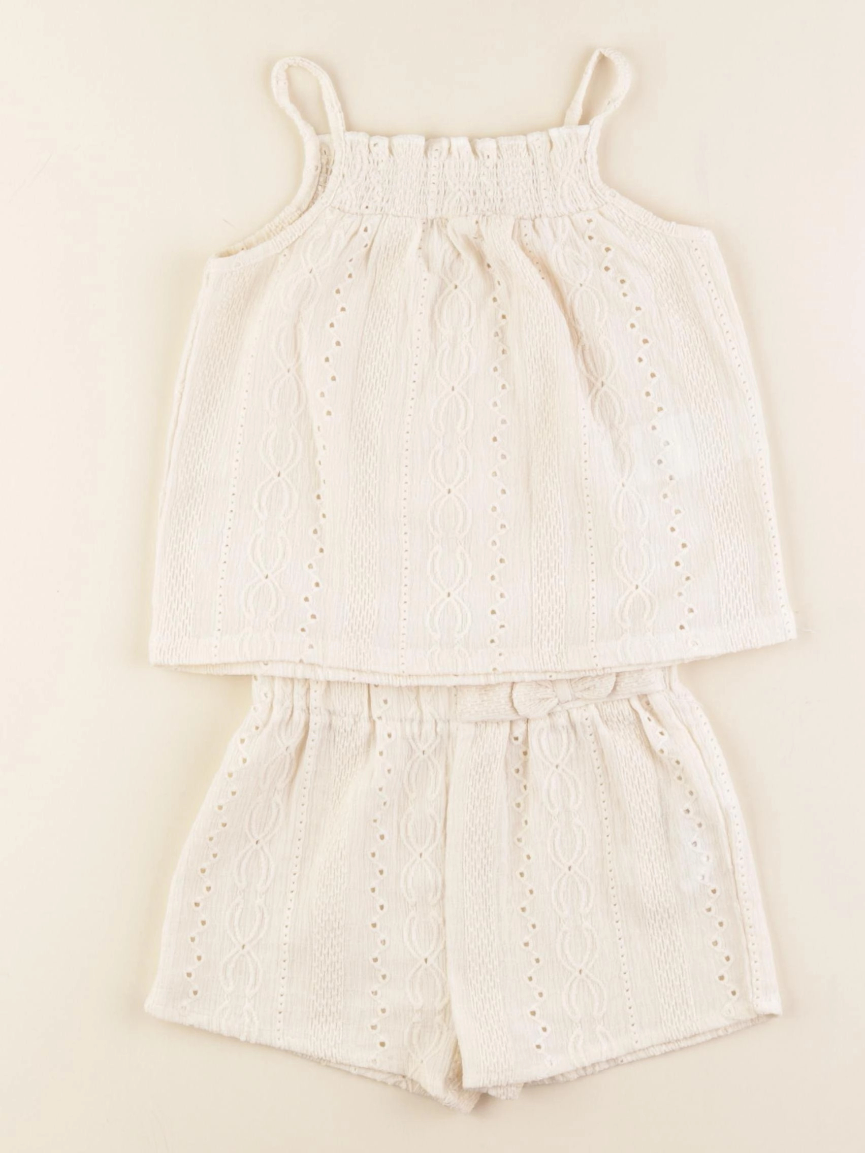 Vertbaudet - ensemble beige - 18 mois