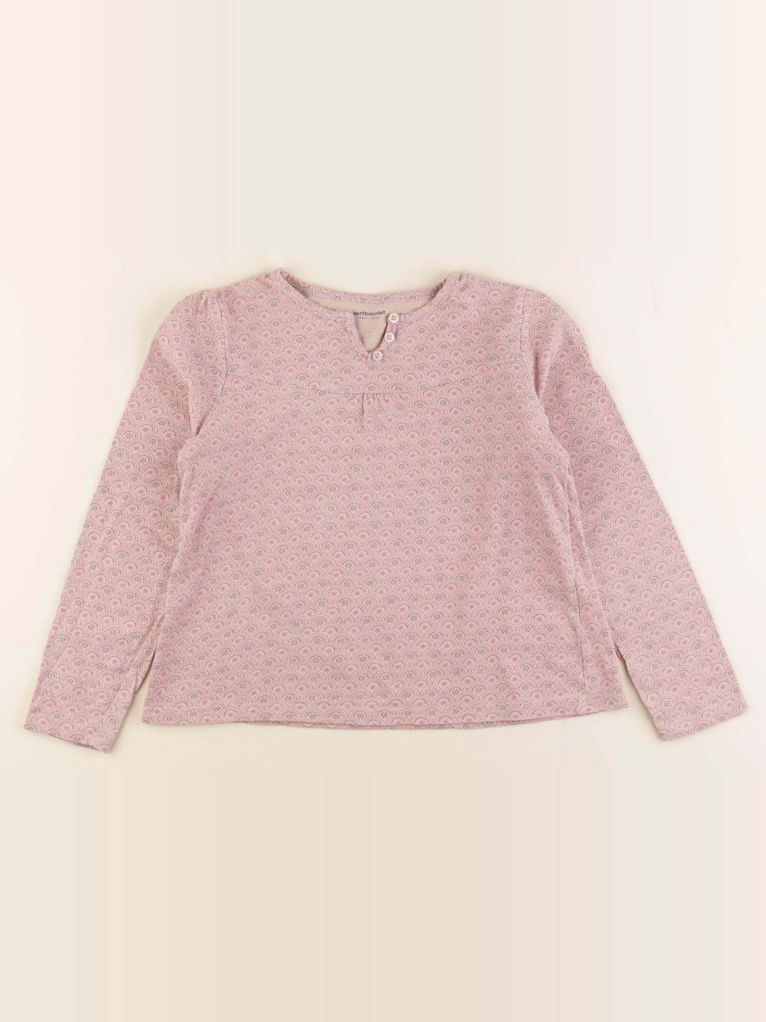 Vertbaudet - tee-shirt rose - 8 ans