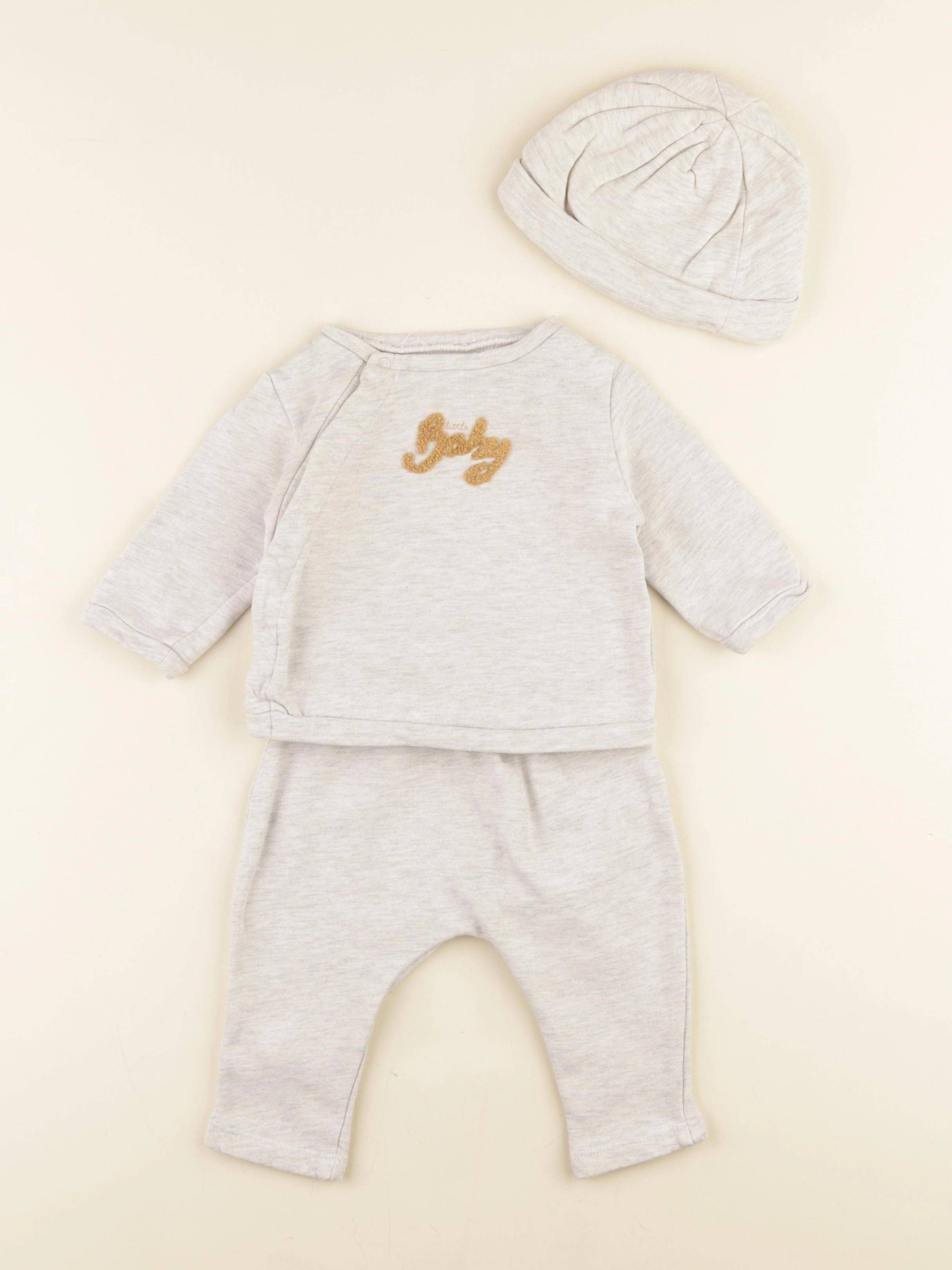 Vertbaudet - ensemble gris - 3 mois