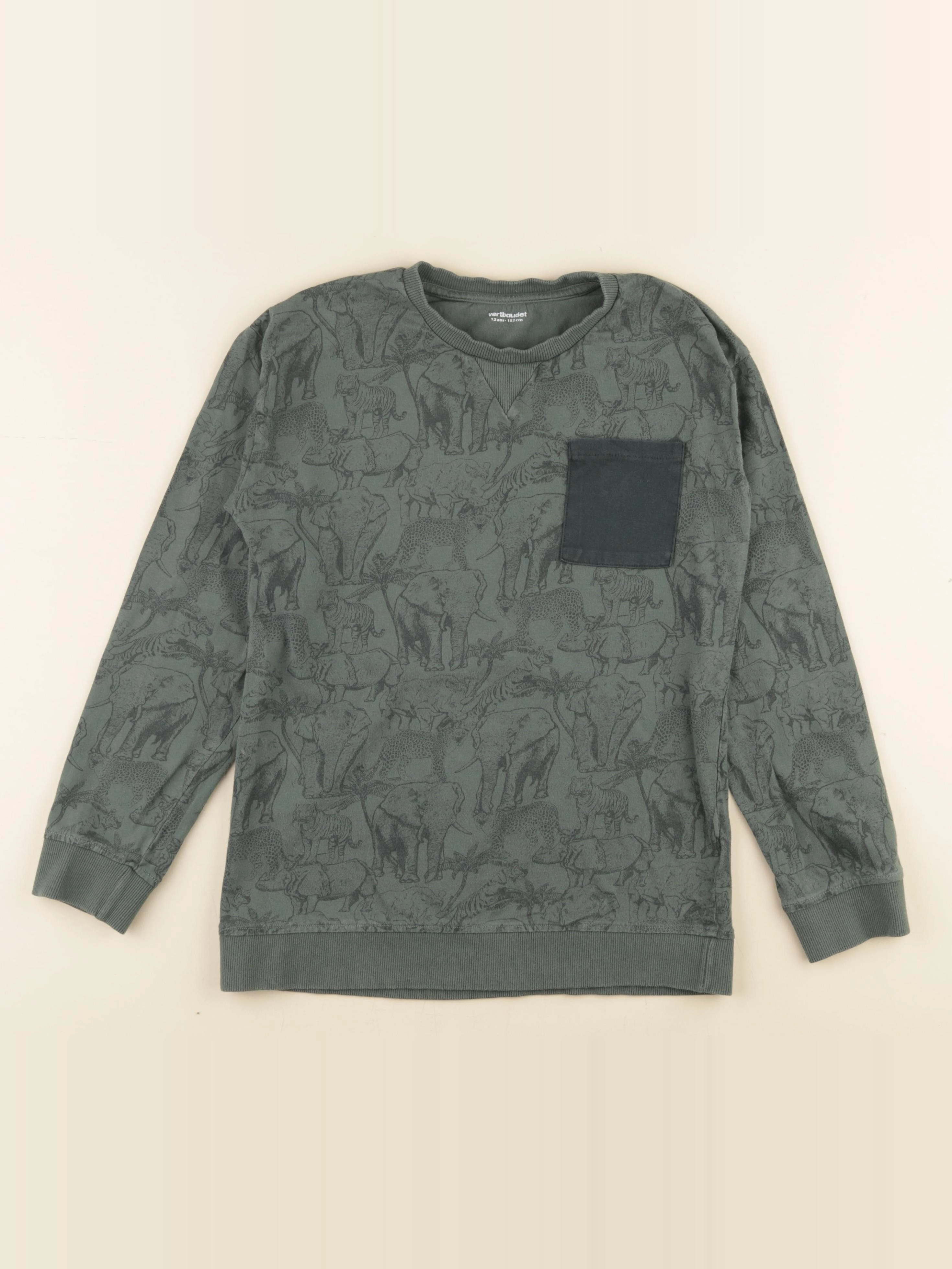 Vertbaudet - tee-shirt vert - 12 ans