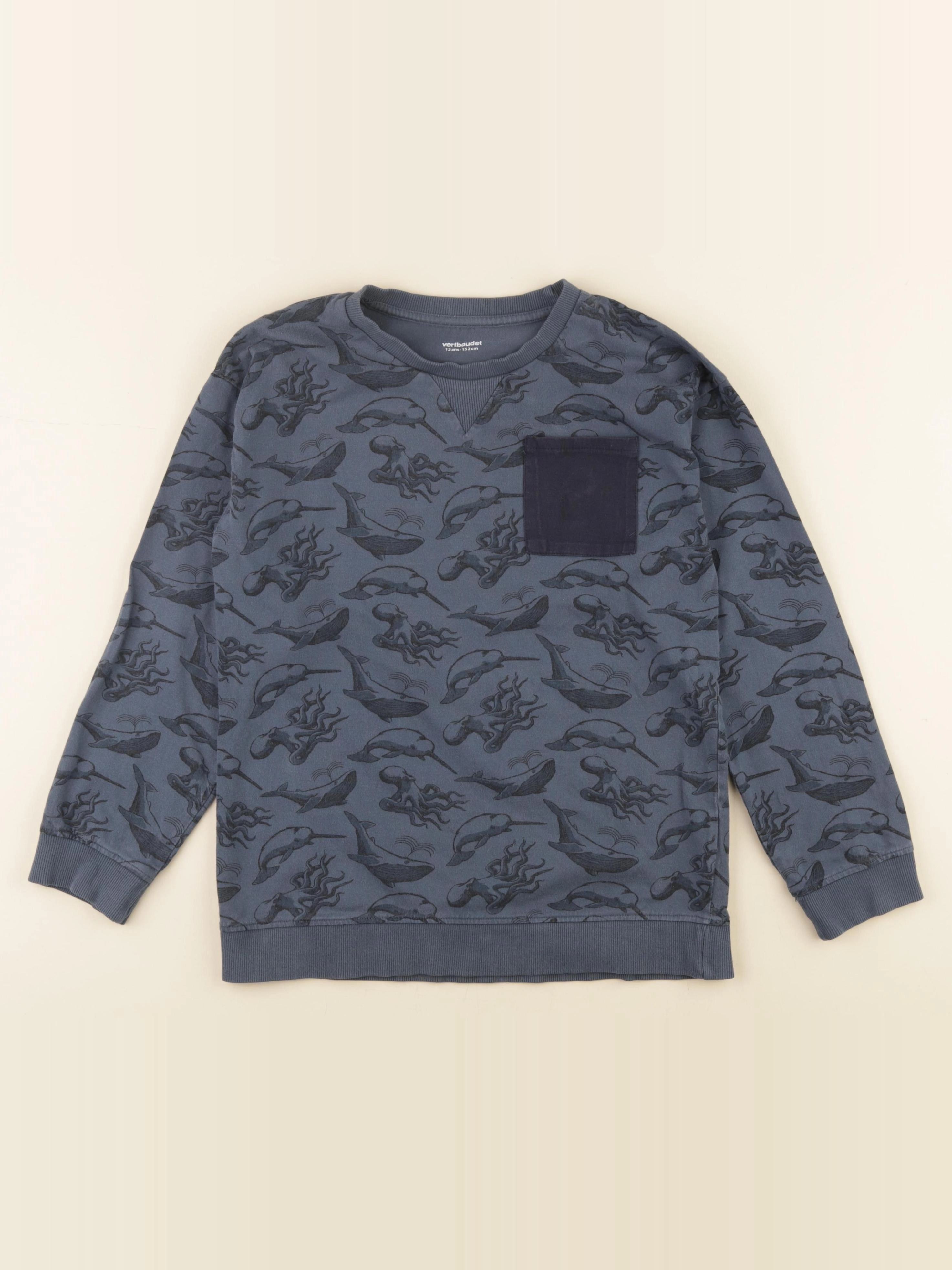 Vertbaudet - tee-shirt bleu - 12 ans