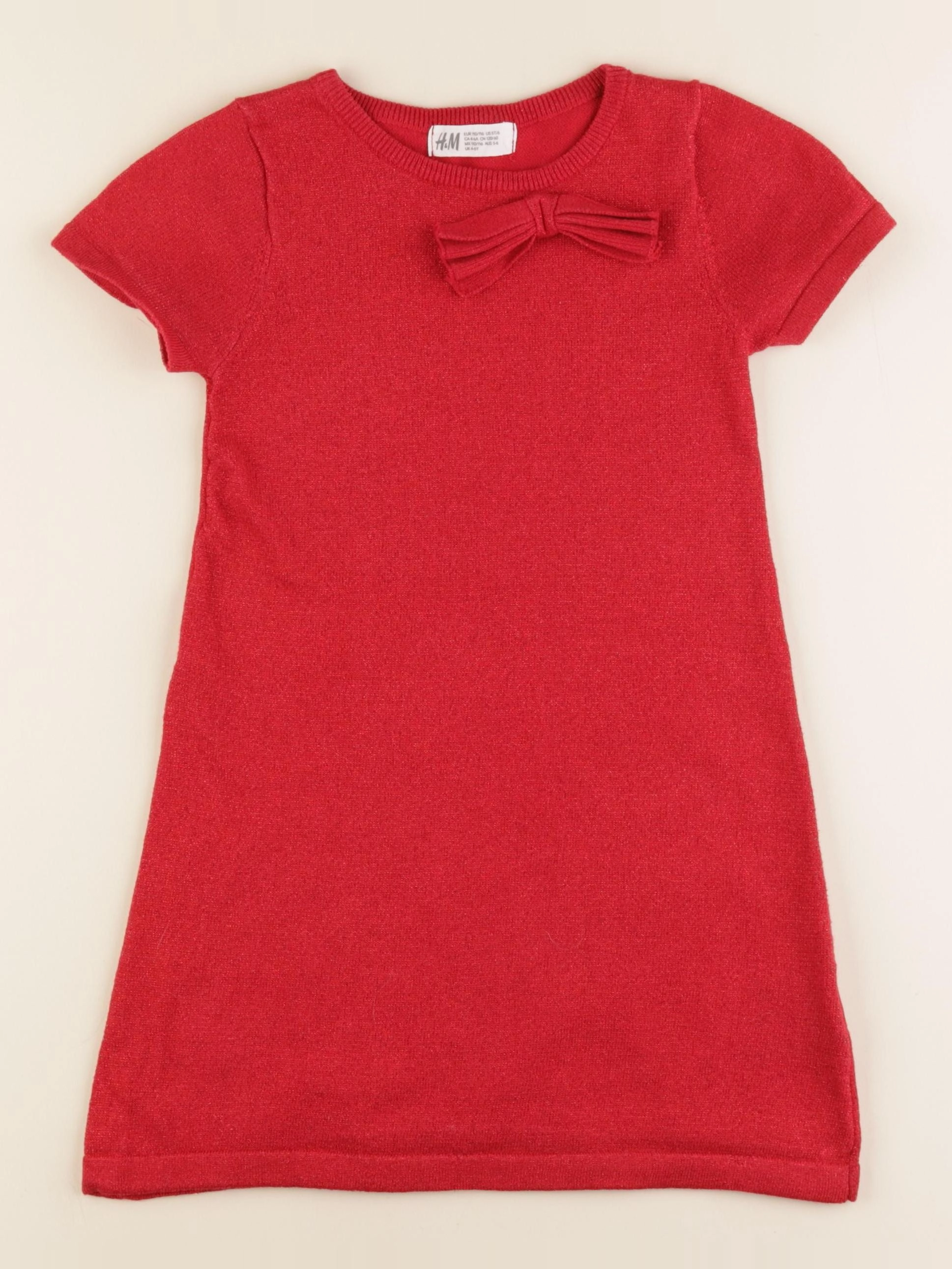H&M - robe rouge - 4/6 ans