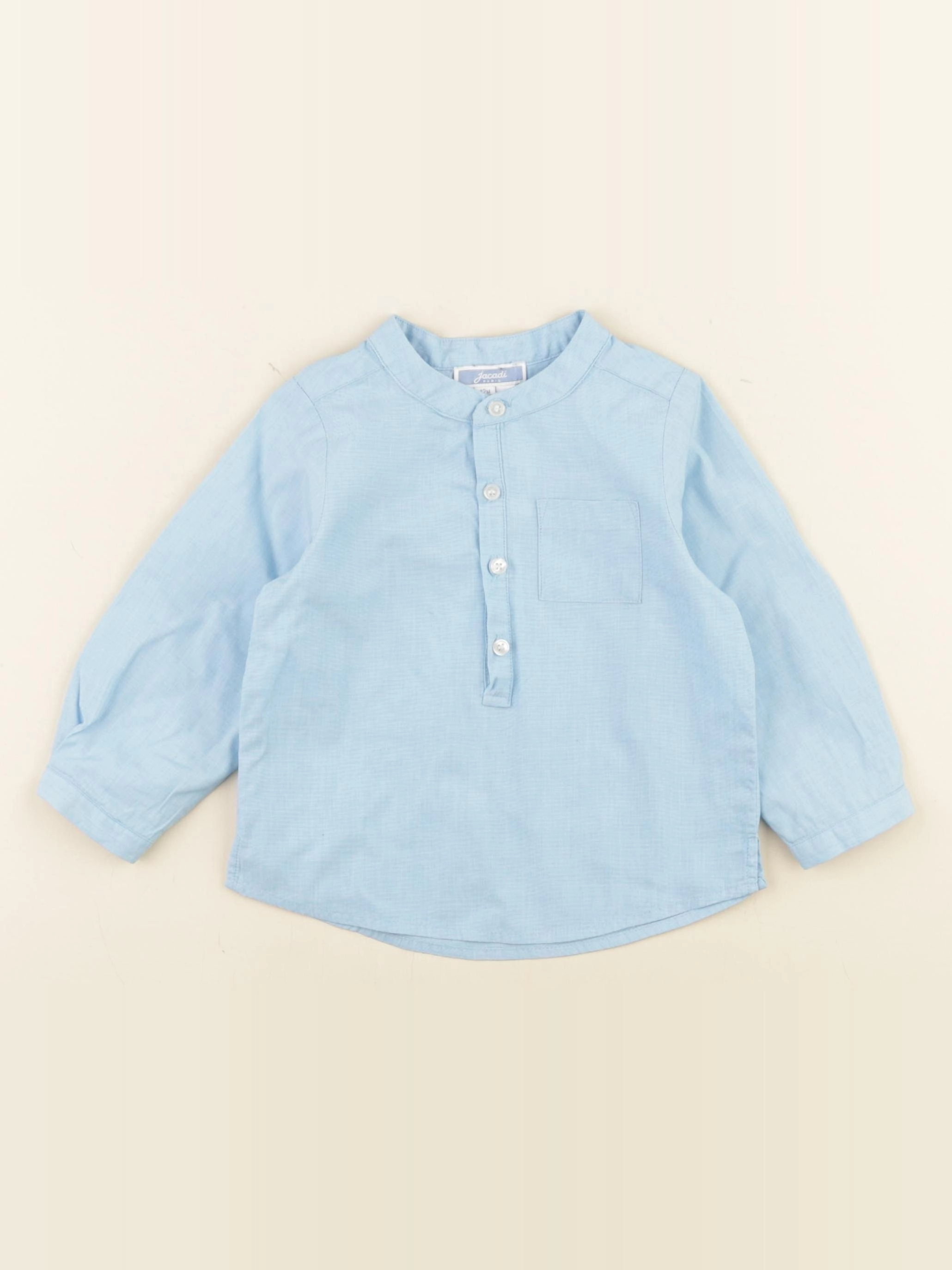 Jacadi - chemise bleu - 12 mois