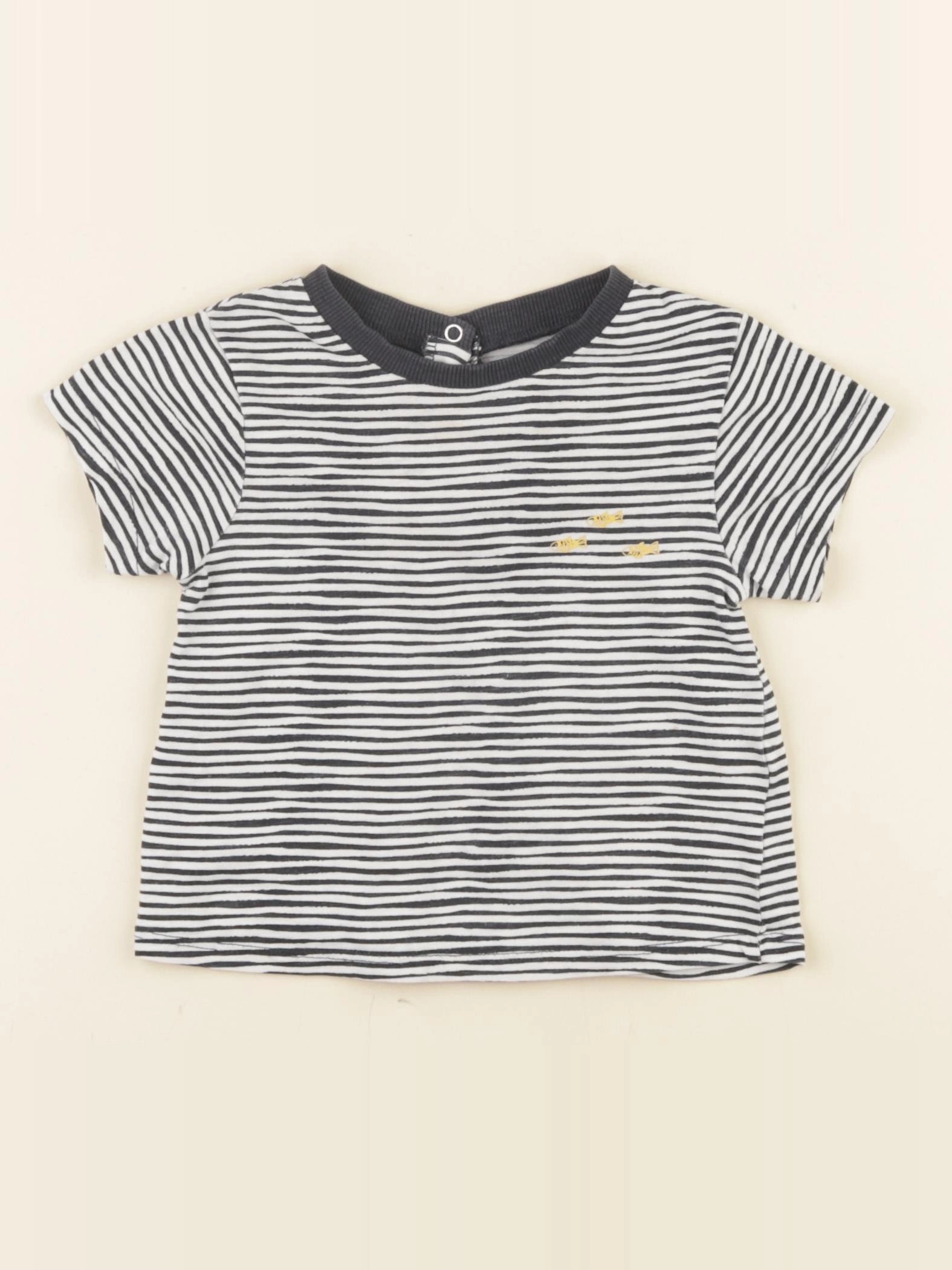 Vertbaudet - tee-shirt noir - 9 mois