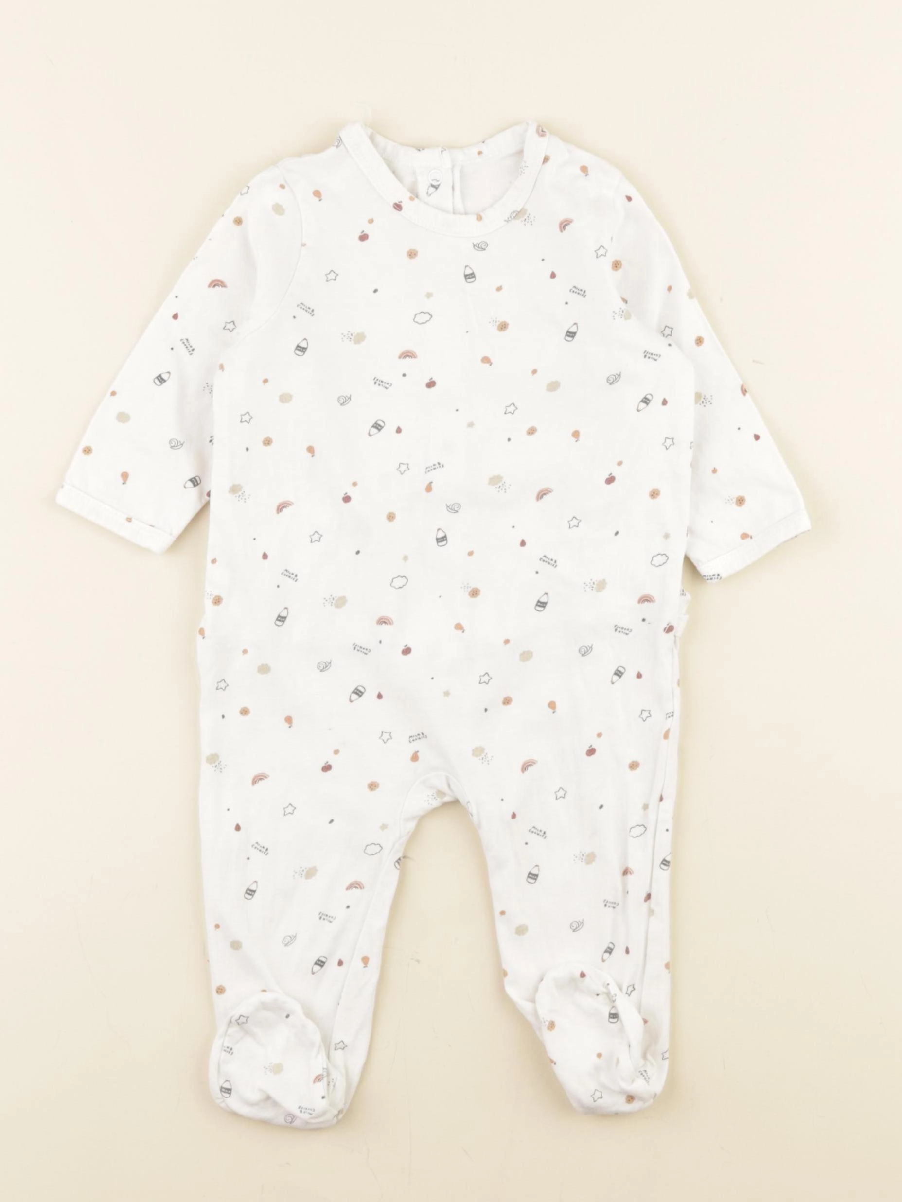 Vertbaudet - pyjama coton multicolore - 6 mois