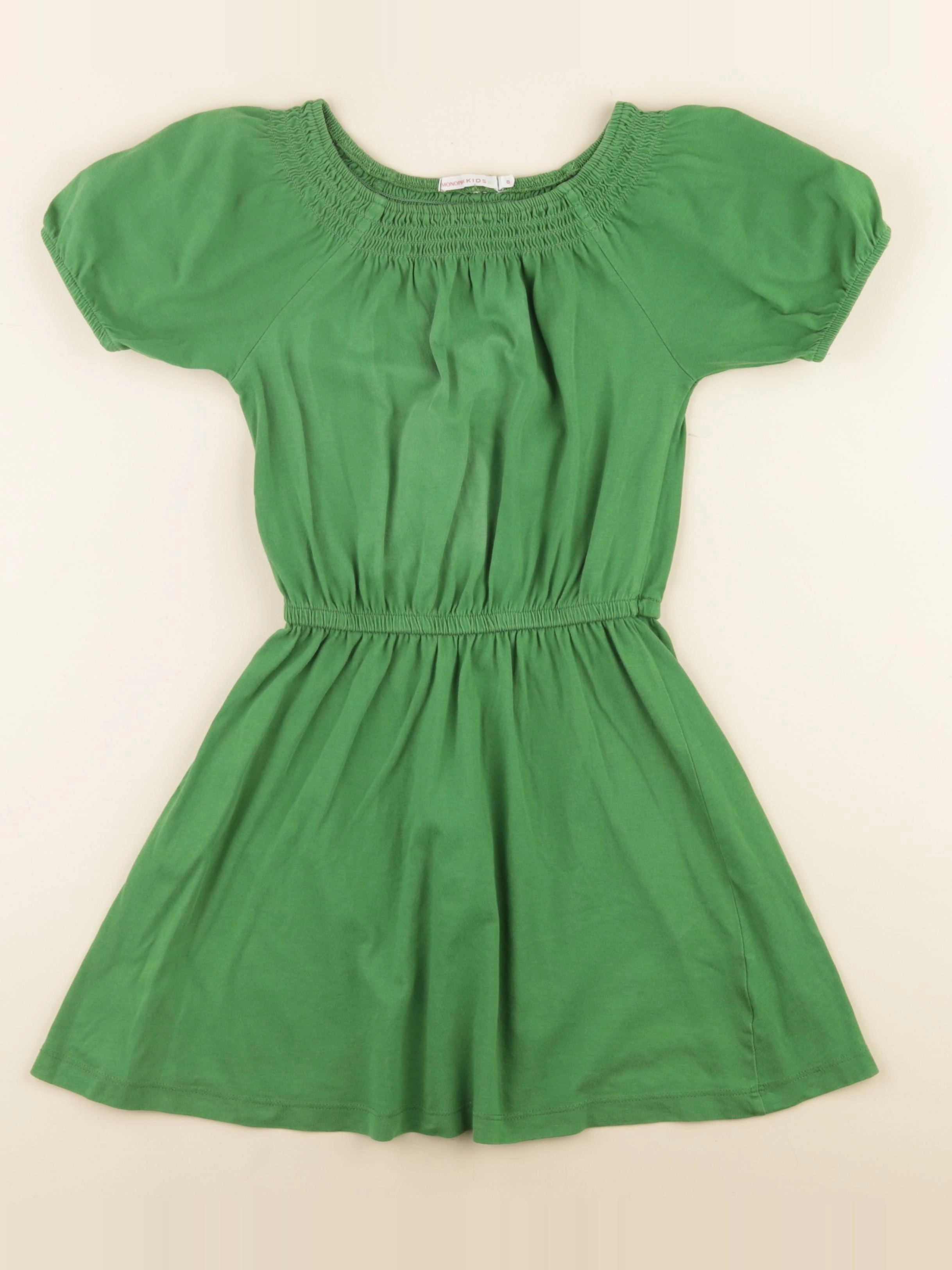 Monoprix - robe gris, vert - 10 ans