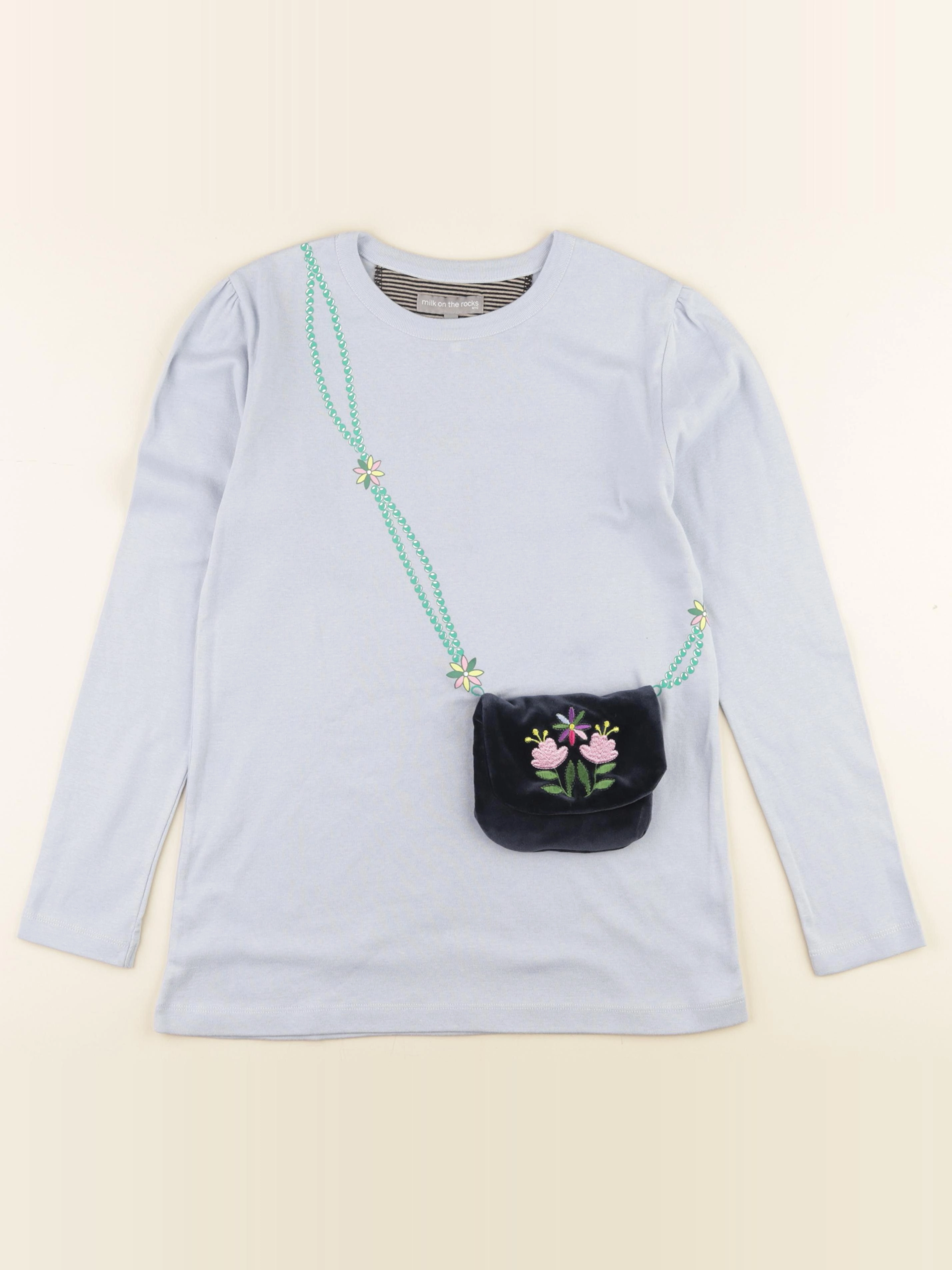 Milk on the rocks - tee-shirt bleu - 14 ans