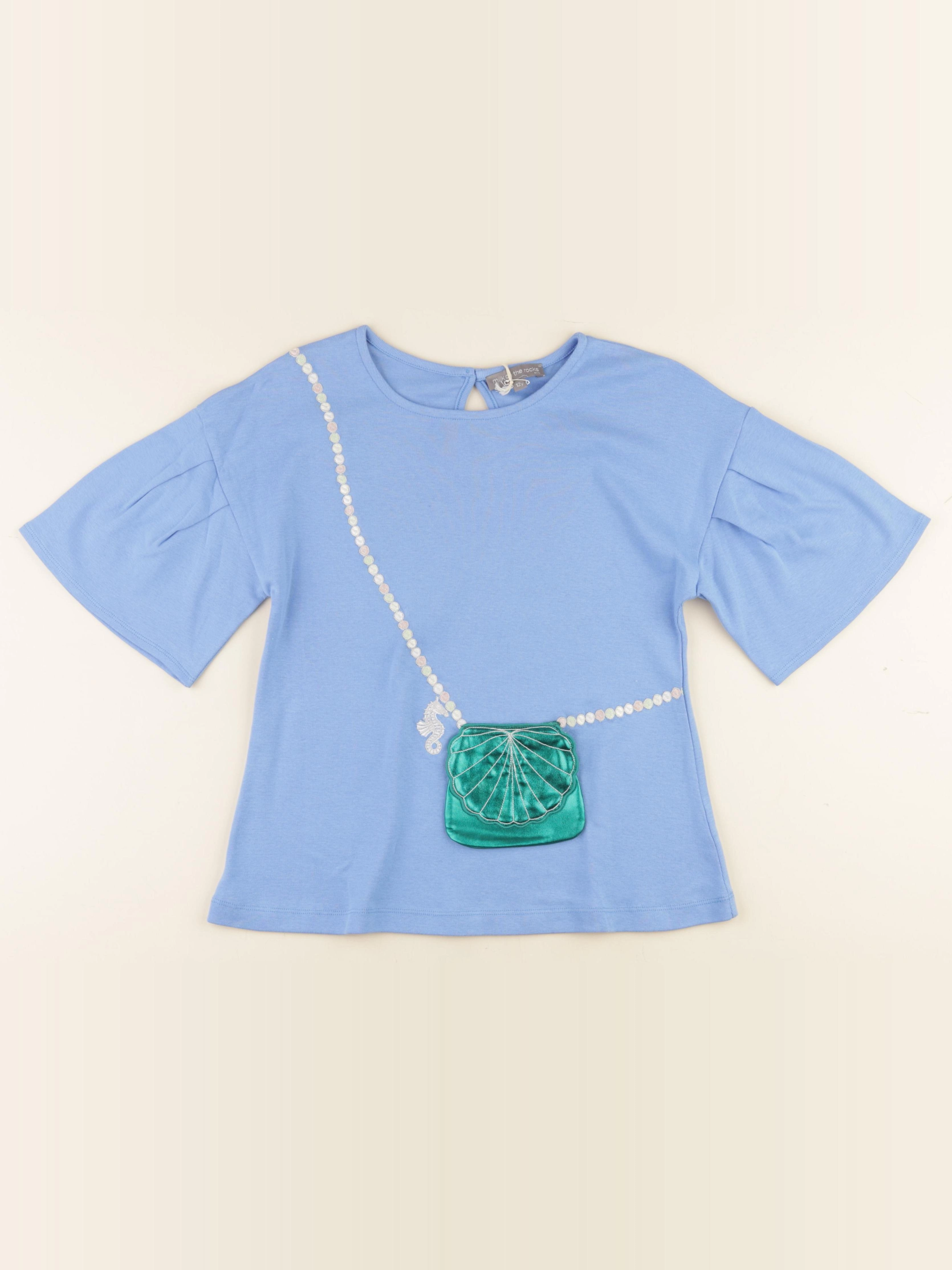 Milk on the rocks - tee-shirt bleu - 12 ans