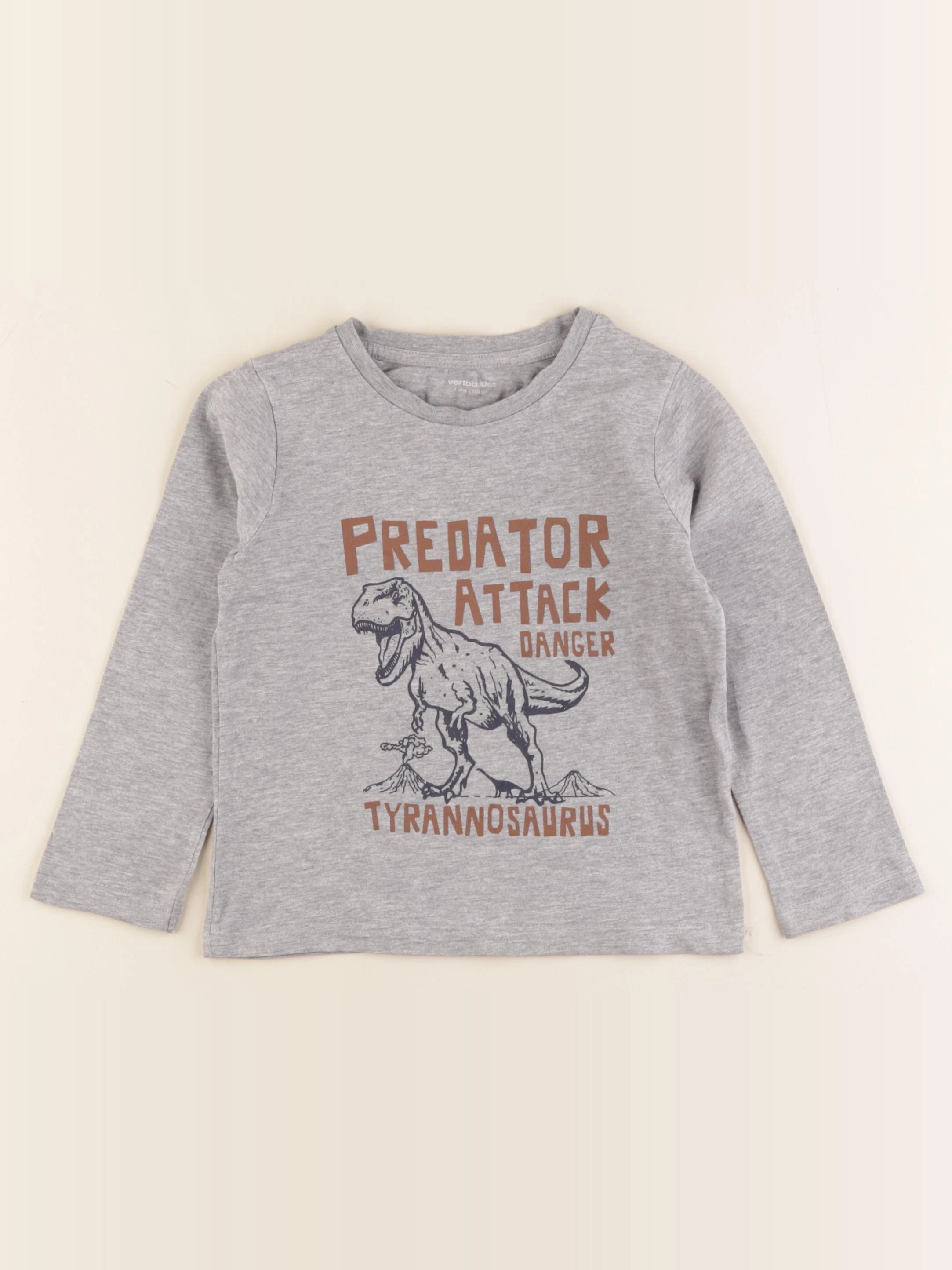 Vertbaudet - tee-shirt gris - 4 ans