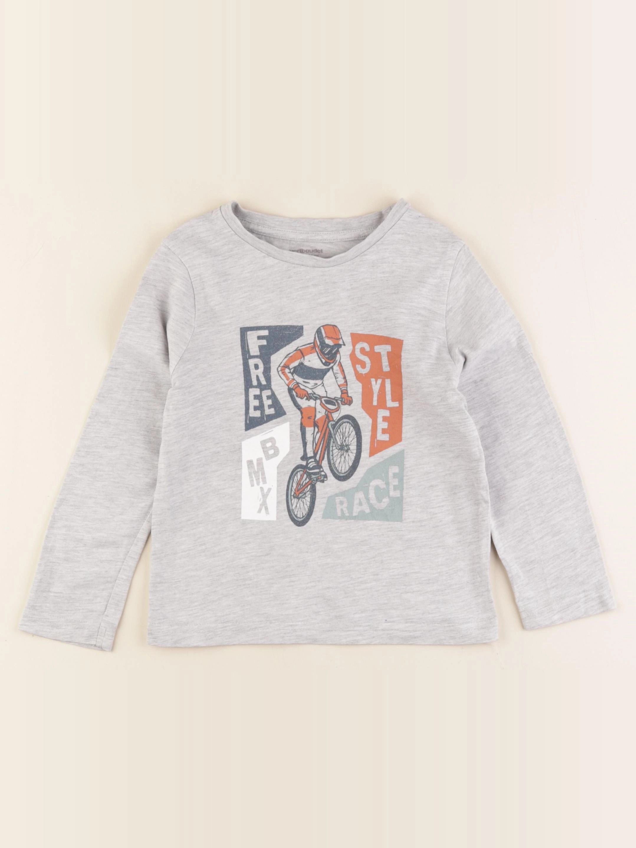 Vertbaudet - tee-shirt gris - 4 ans