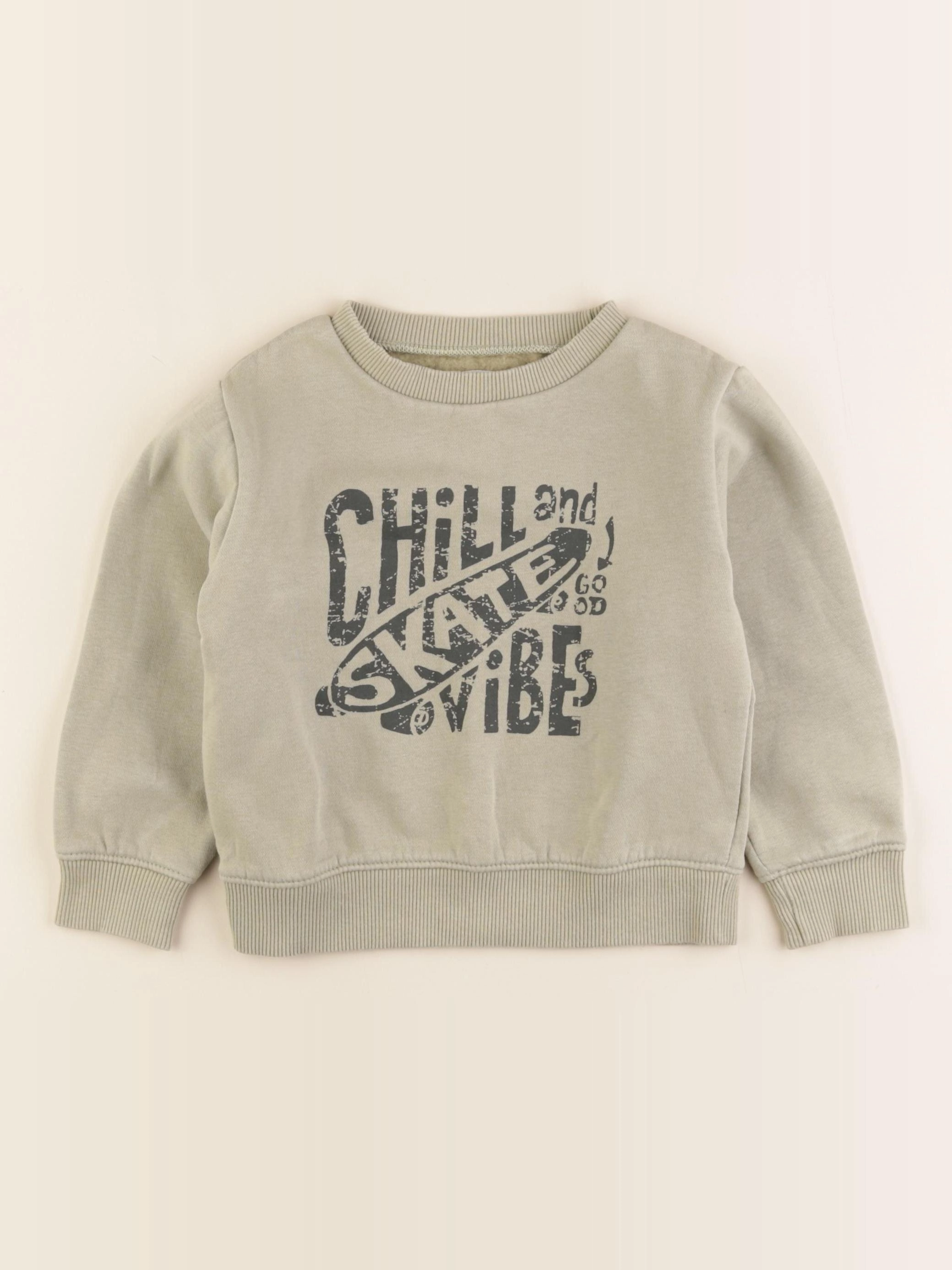 Vertbaudet - sweat vert - 4 ans