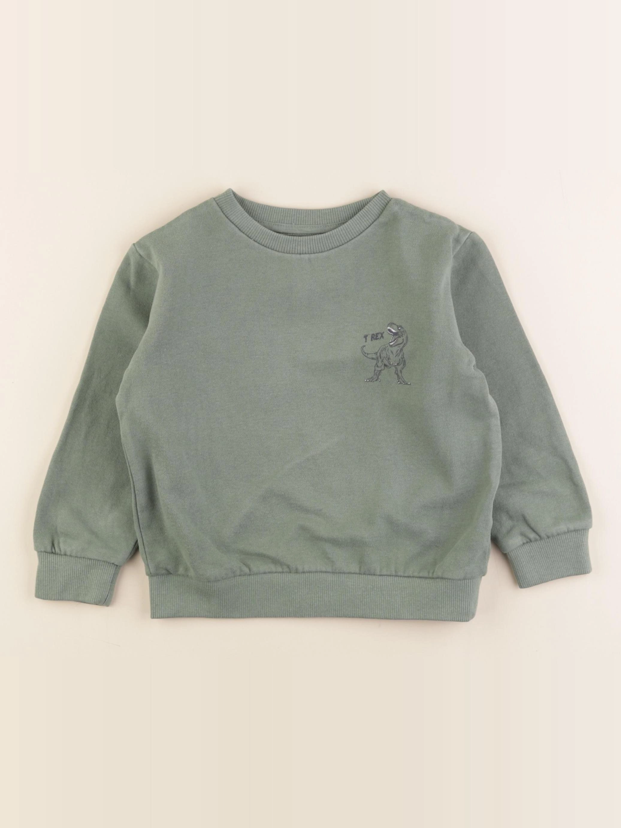 Vertbaudet - sweat vert - 4 ans