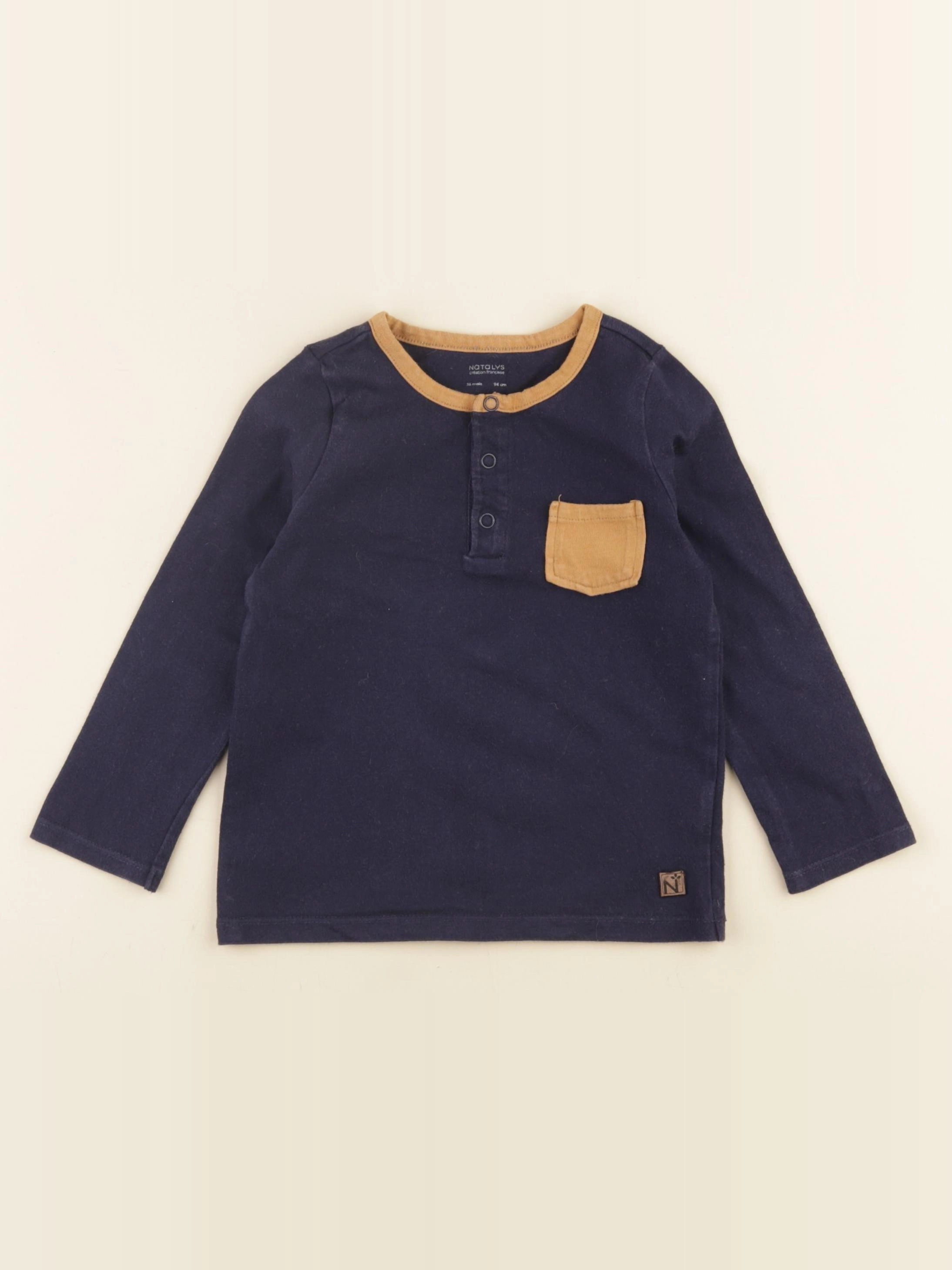 Natalys - tee-shirt bleu - 36 mois