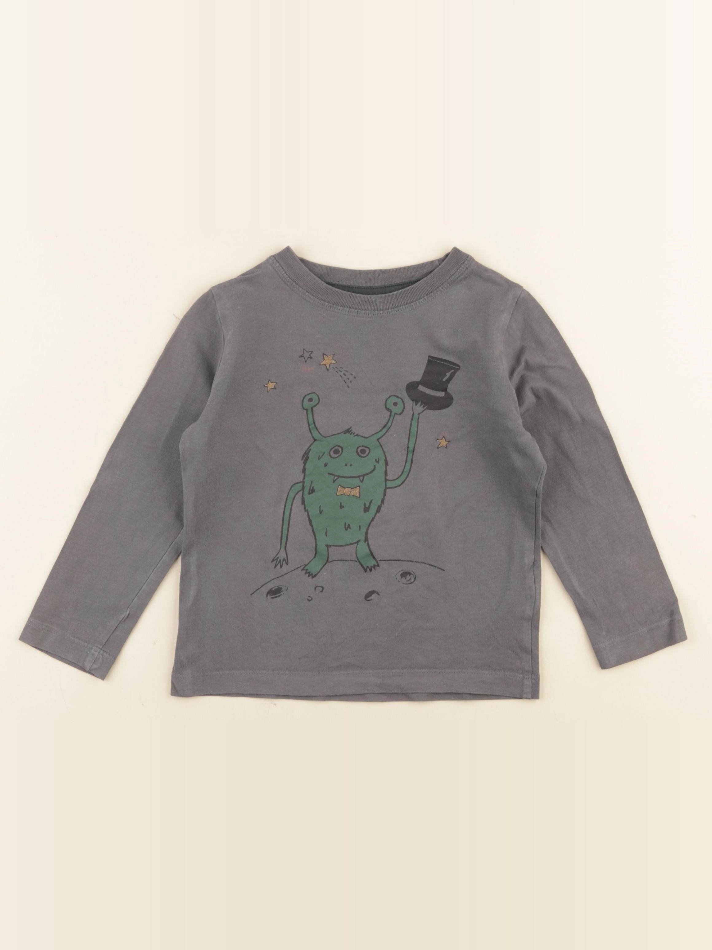 Monoprix - tee-shirt gris - 3 ans