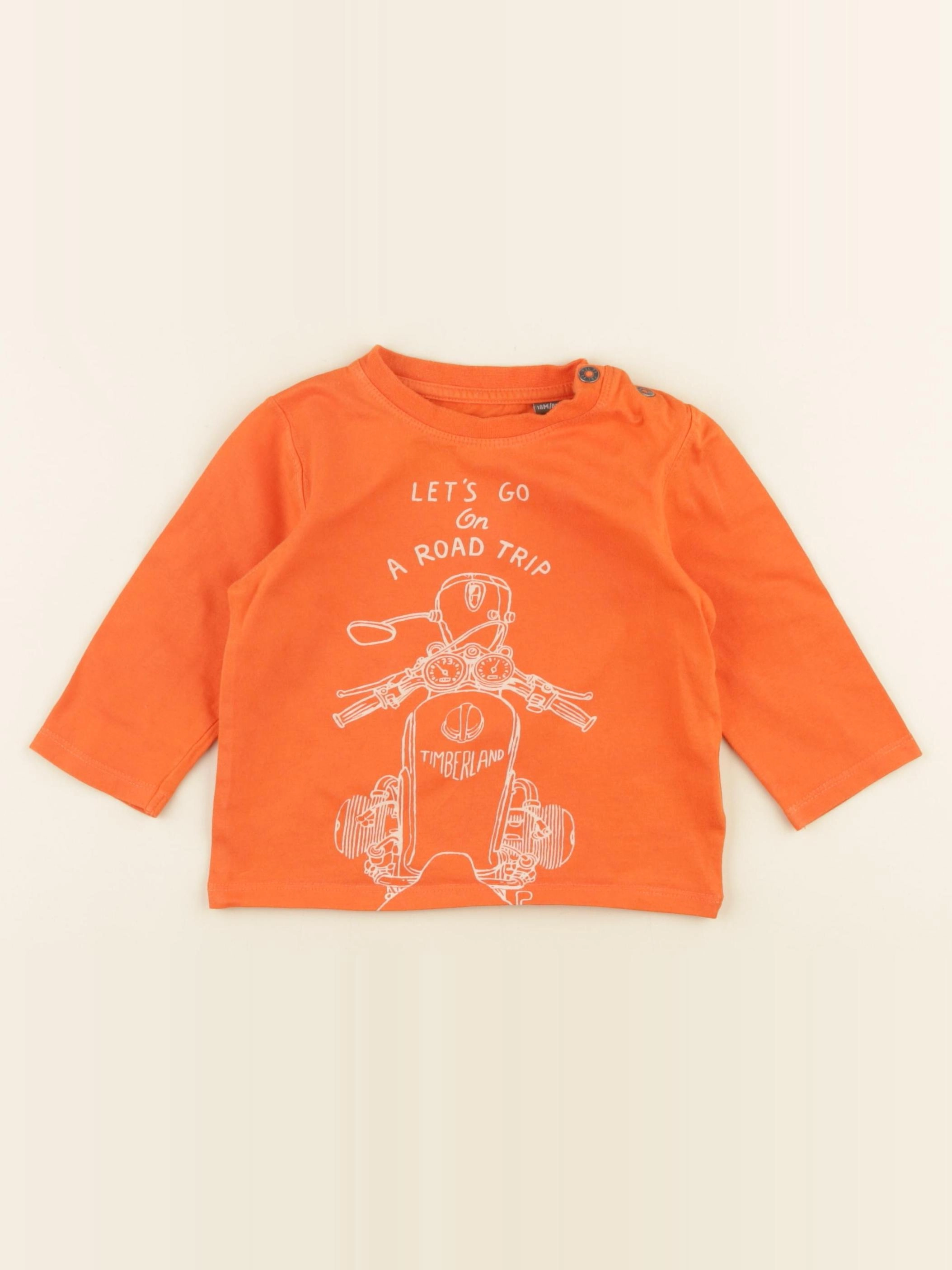 Timberland - tee-shirt orange - 18 mois