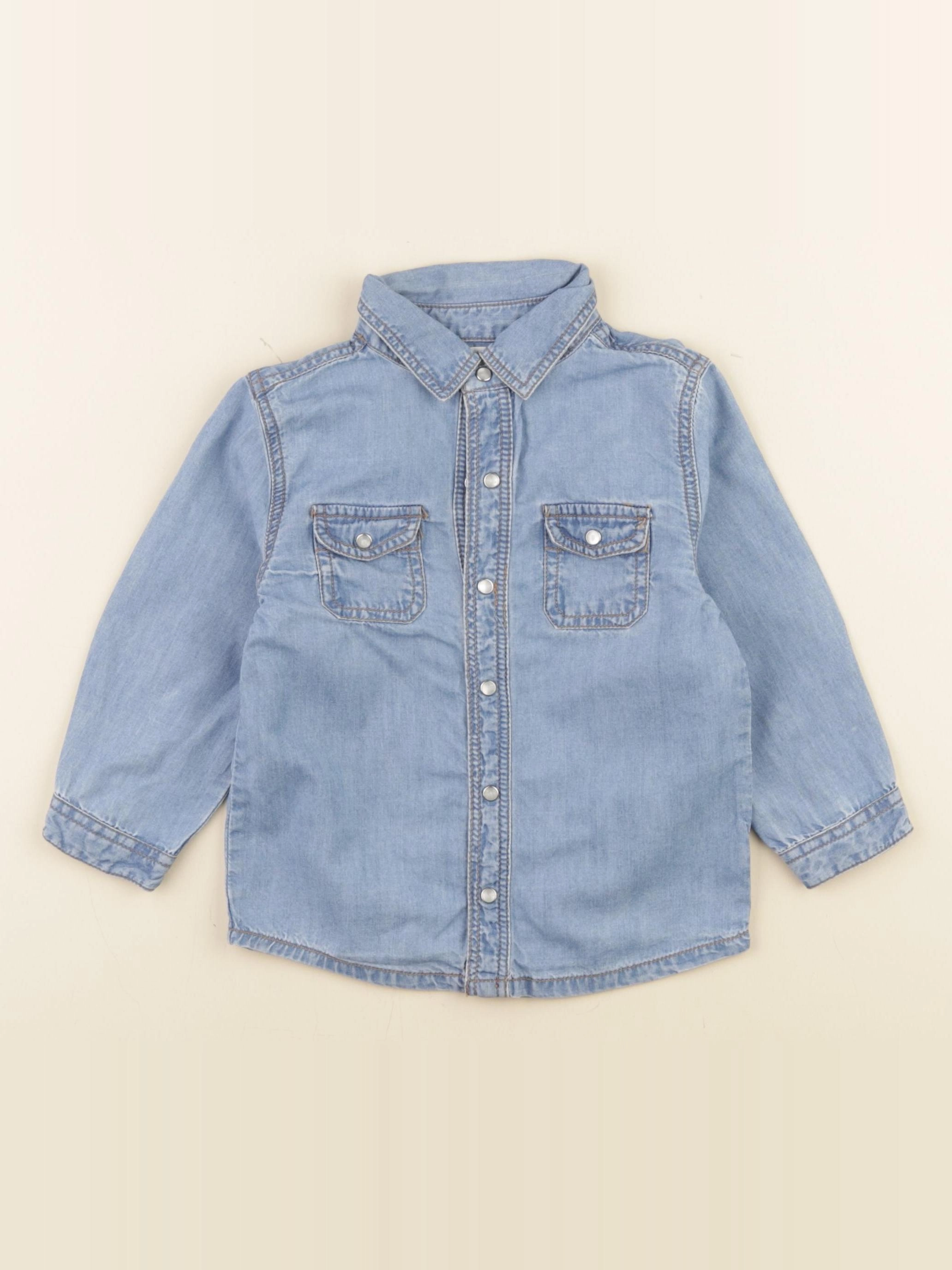 Boutchou - chemise bleu - 18 mois