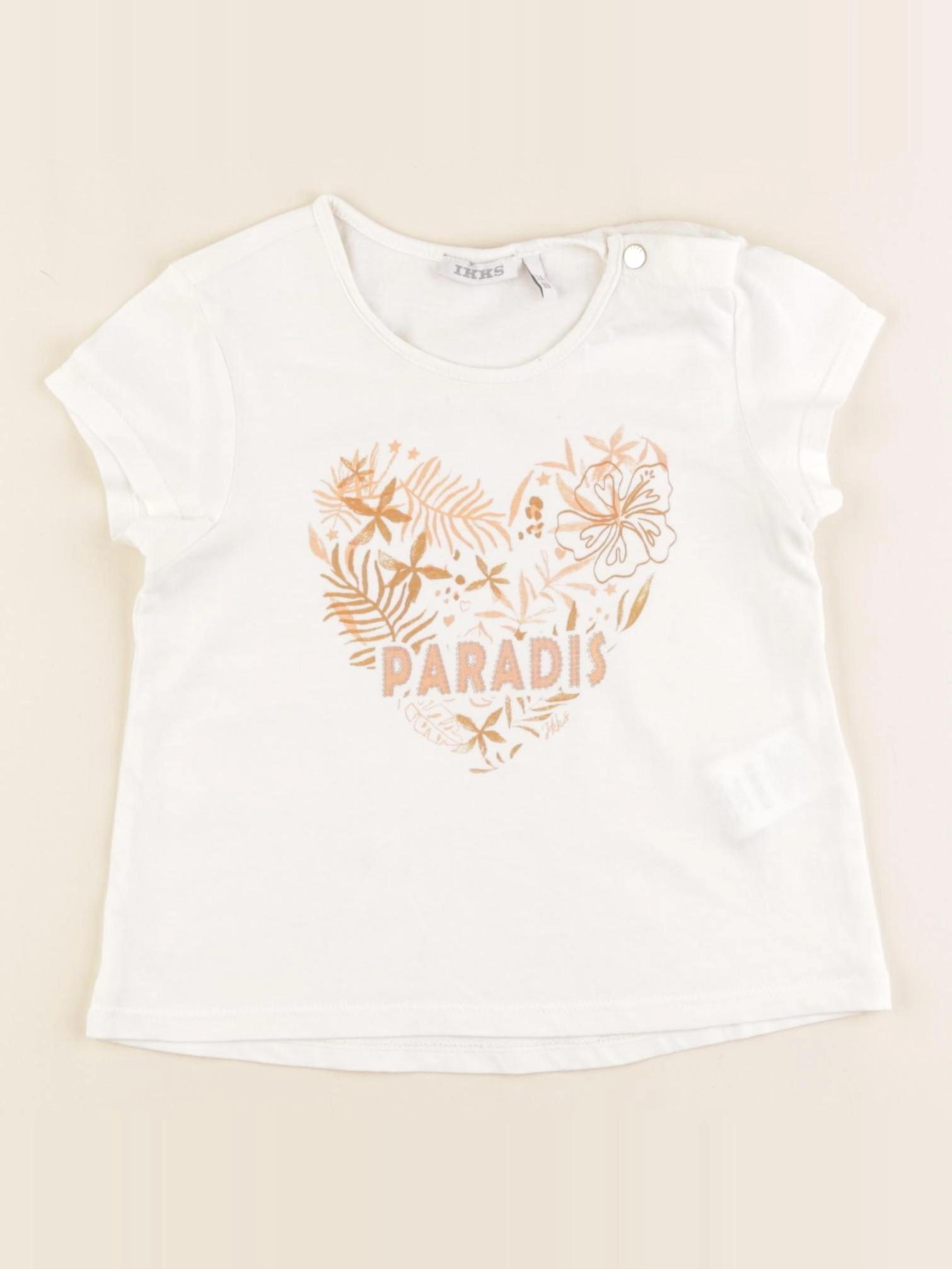IKKS - tee-shirt blanc - 2 ans