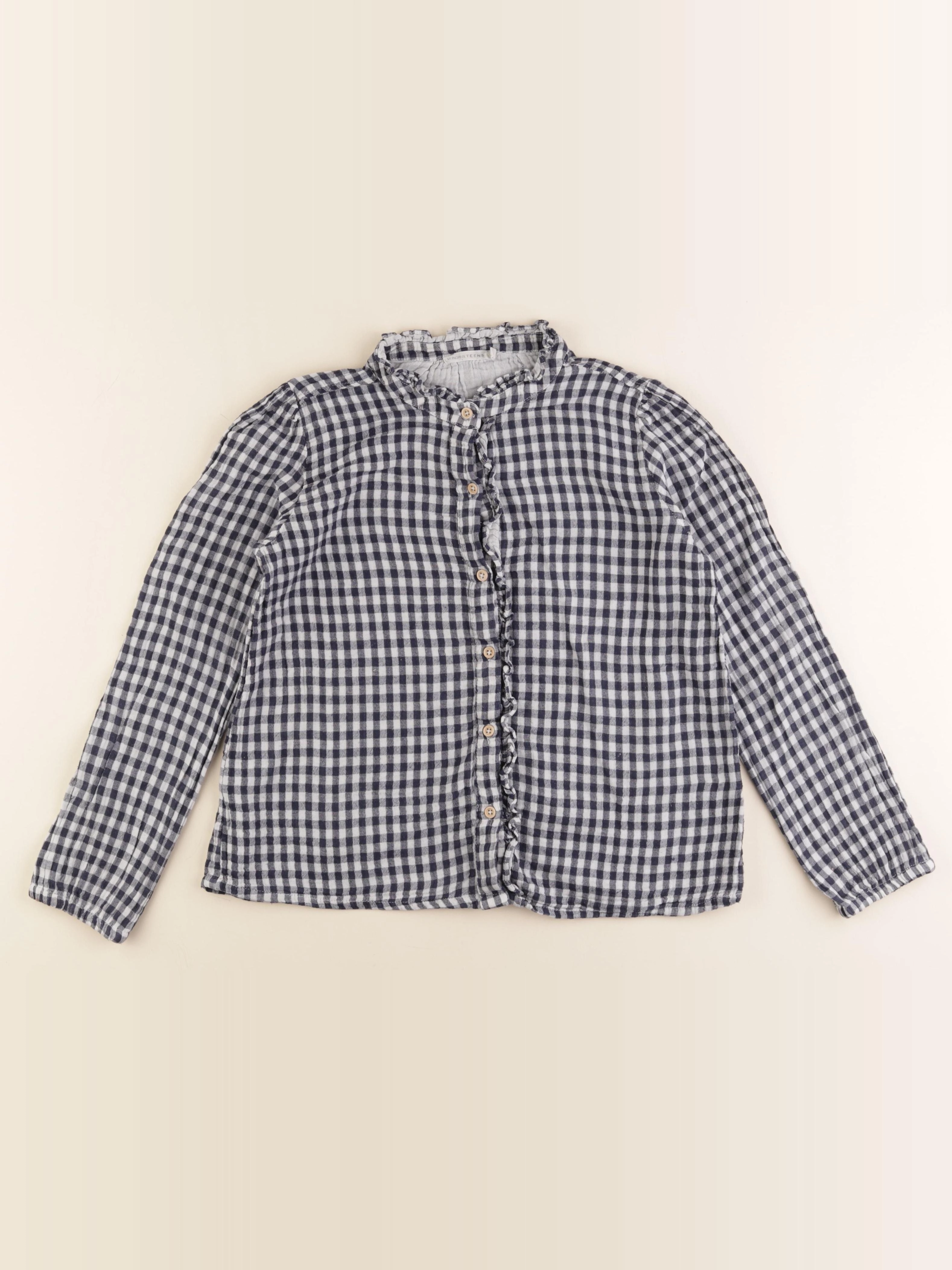 Monoprix - blouse bleu, blanc - 12 ans