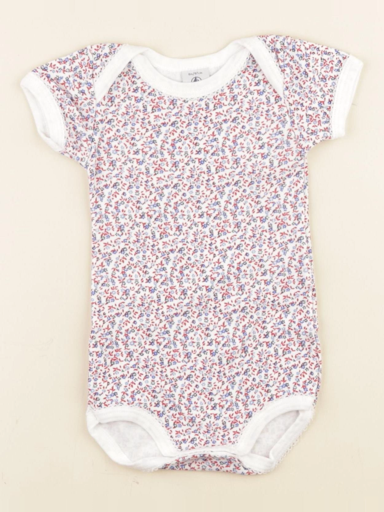Petit Bateau - body rouge - 6 mois
