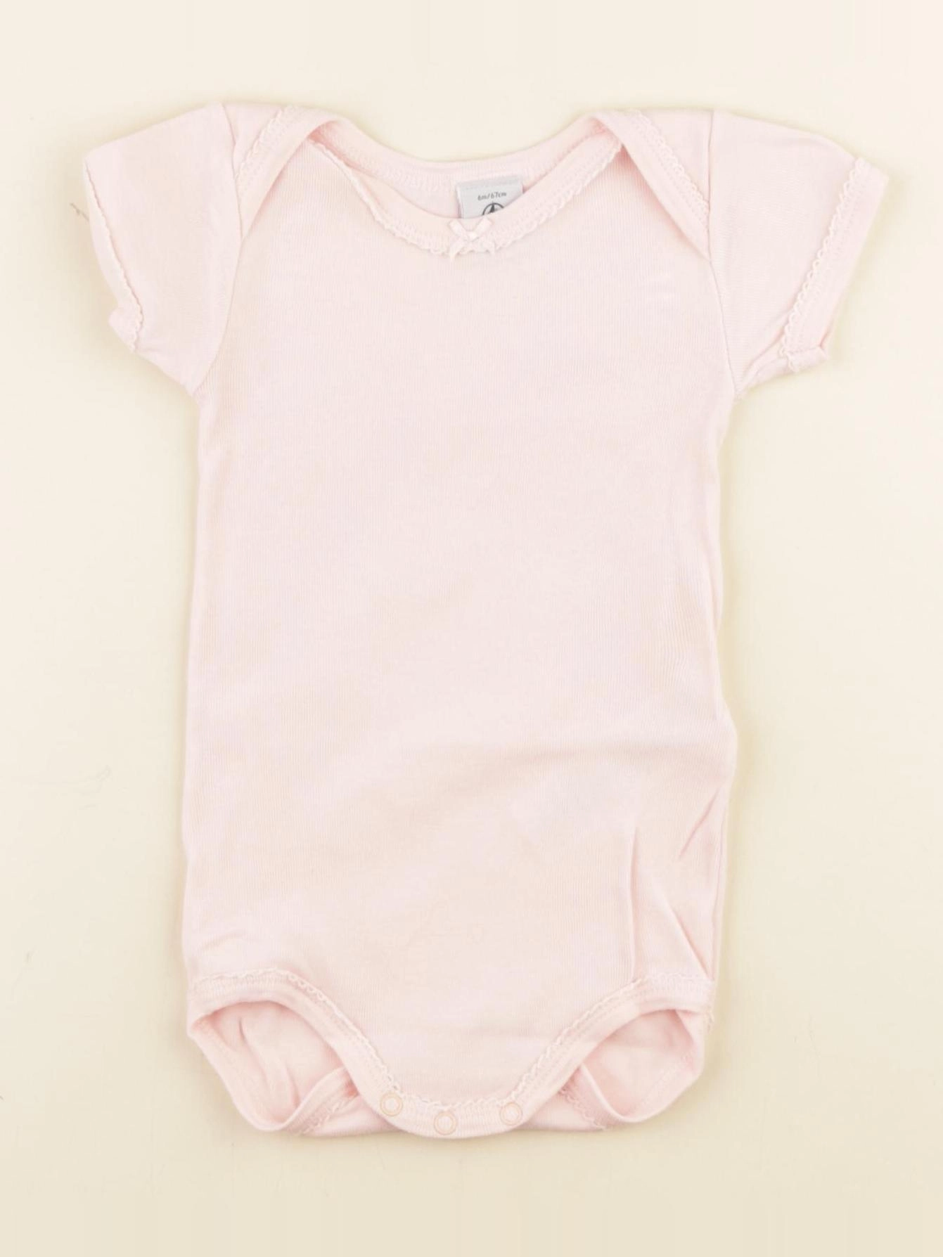 Petit Bateau - body rose - 6 mois