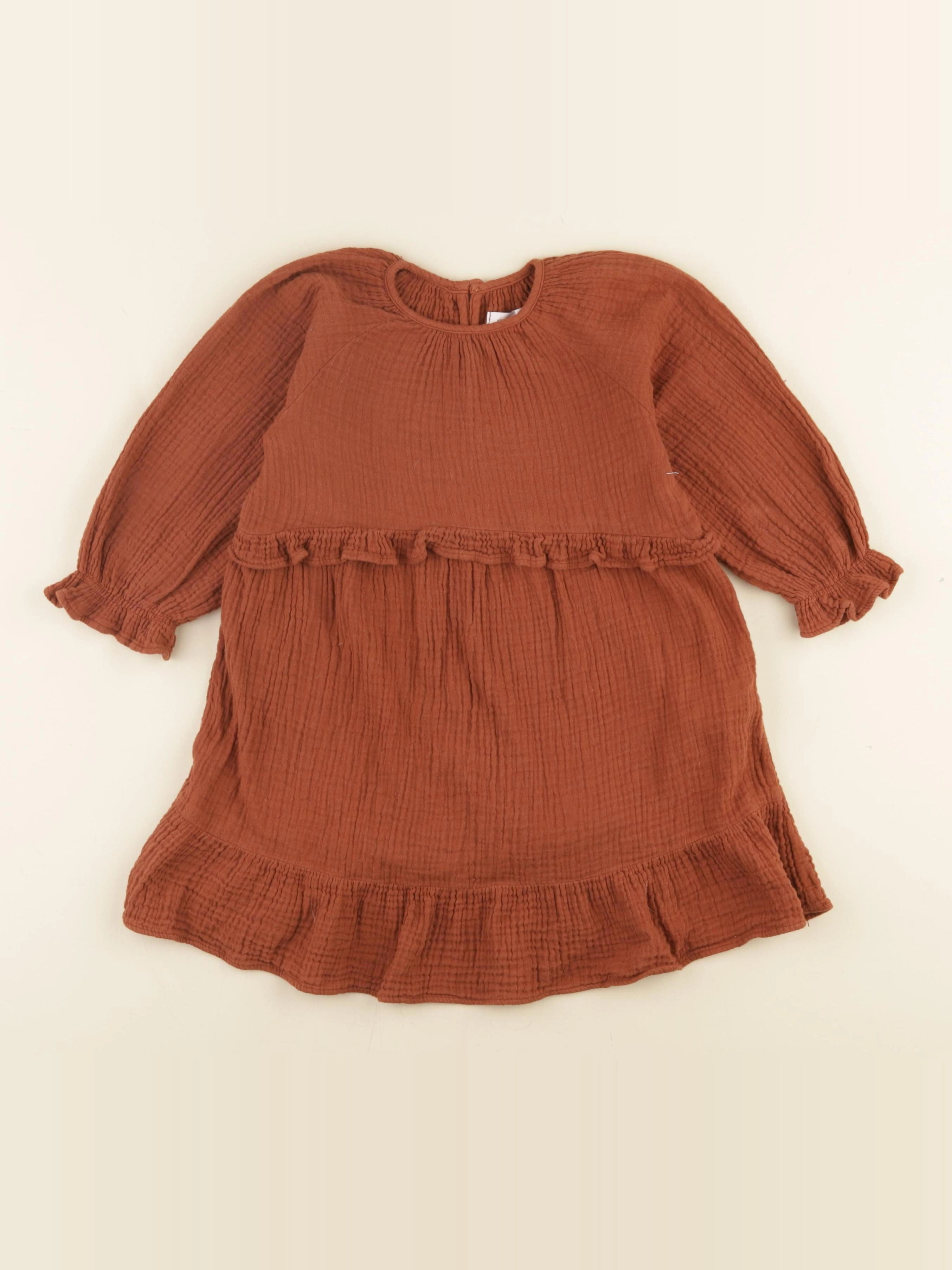 Zara - robe marron - 2/3 ans