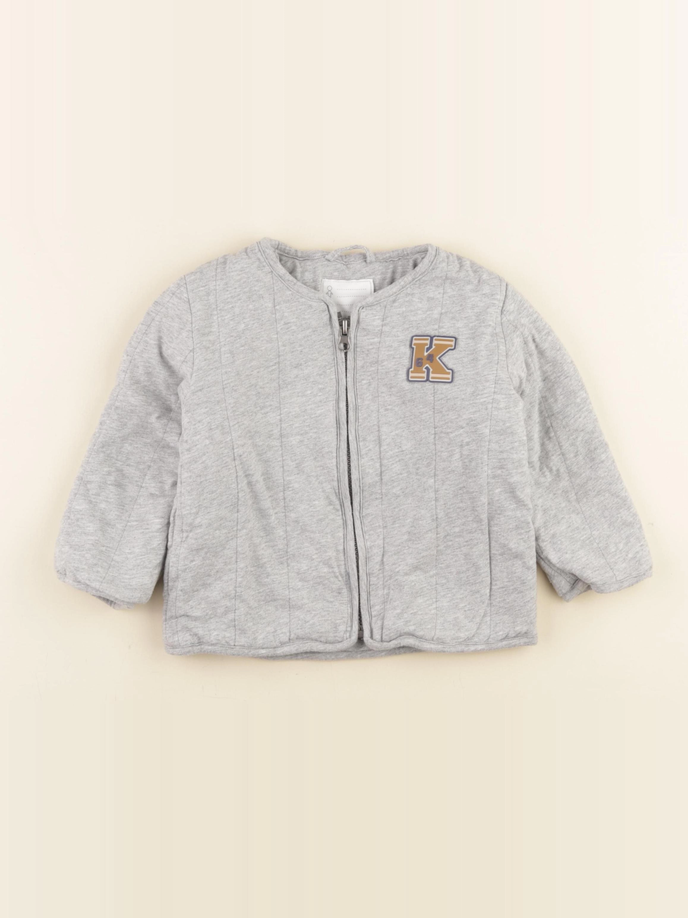 Vertbaudet - sweat gris - 36 mois