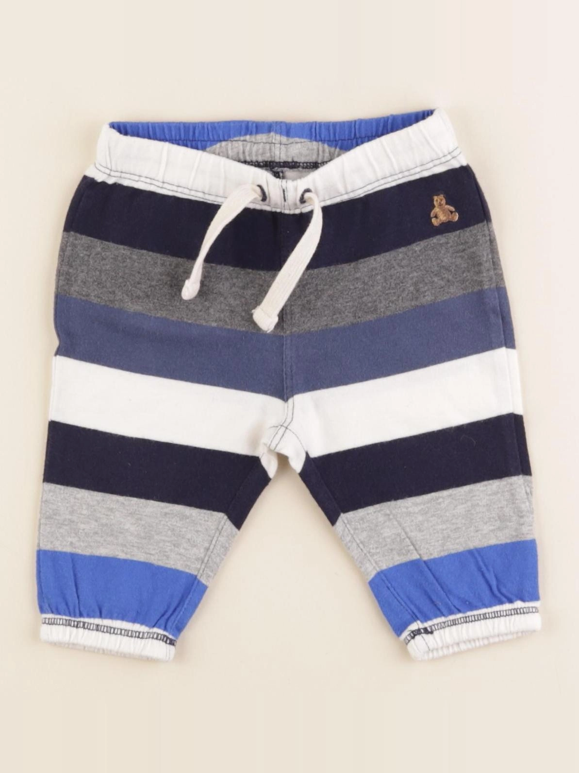 GAP - pantalon bleu, gris, blanc - 0/3 mois