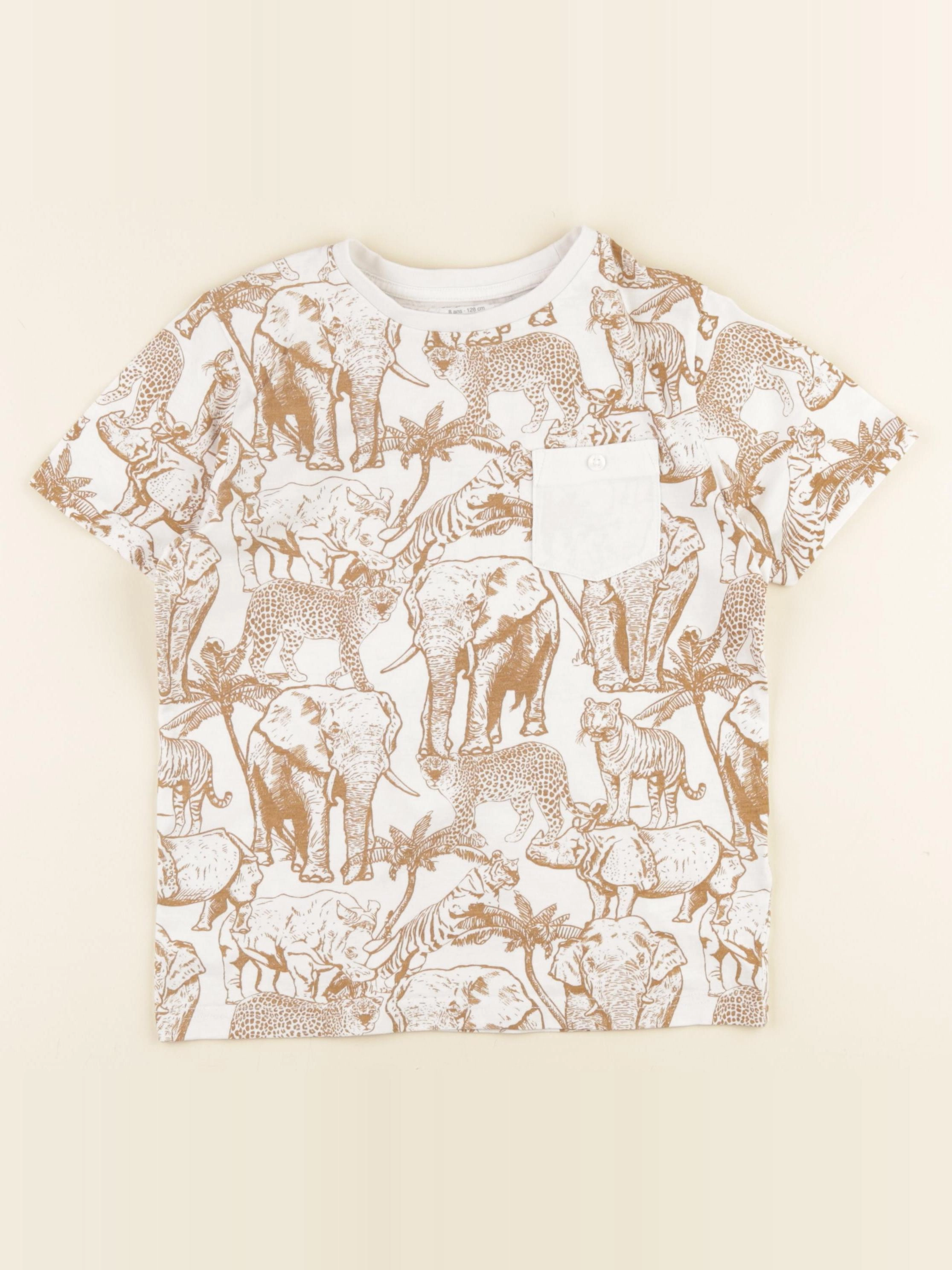 Vertbaudet - tee-shirt marron - 8 ans