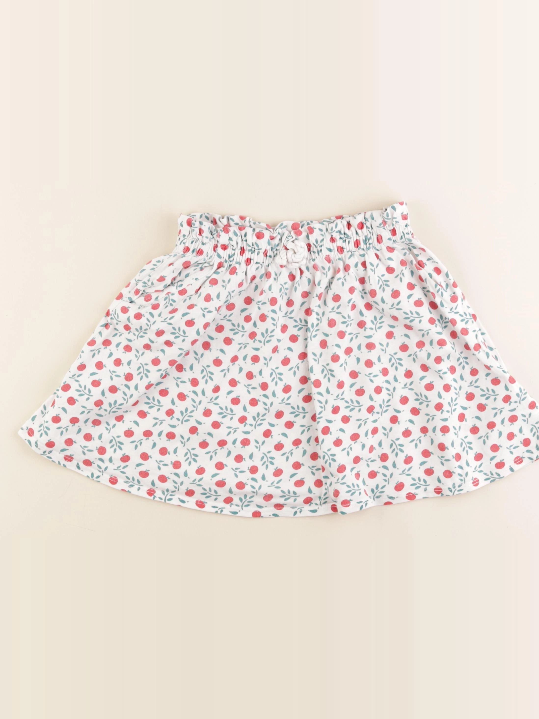 Vertbaudet - jupe blanc, rouge - 6 ans