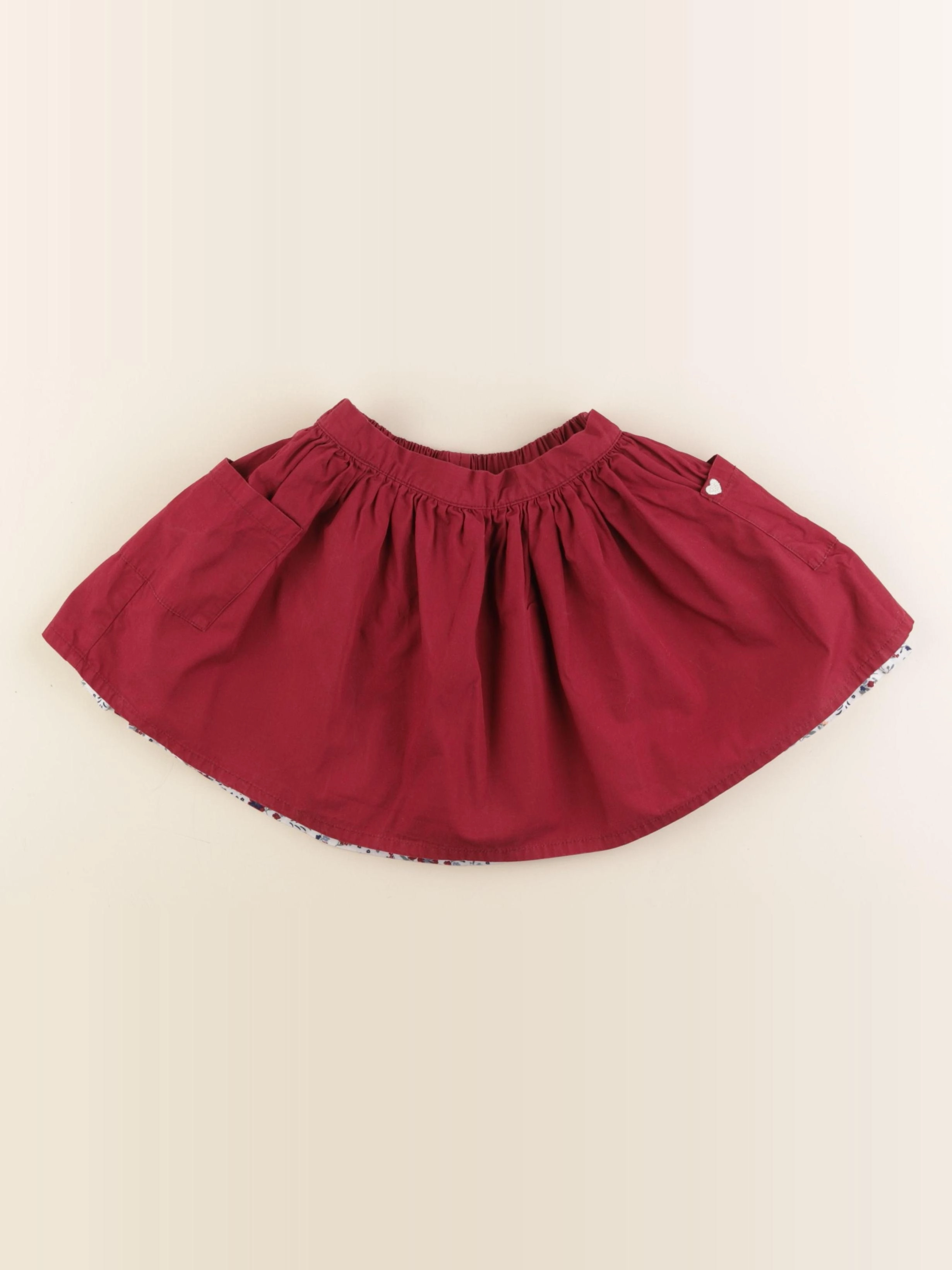 Vertbaudet - jupe rouge - 6 ans