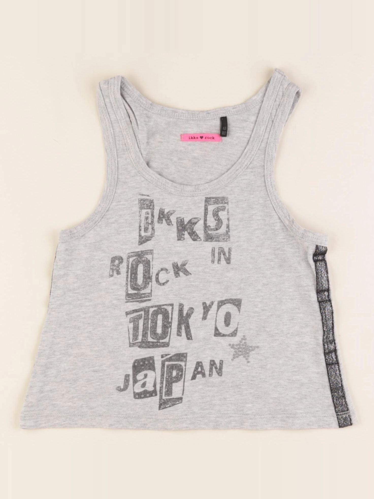 IKKS - débardeur gris - 4 ans
