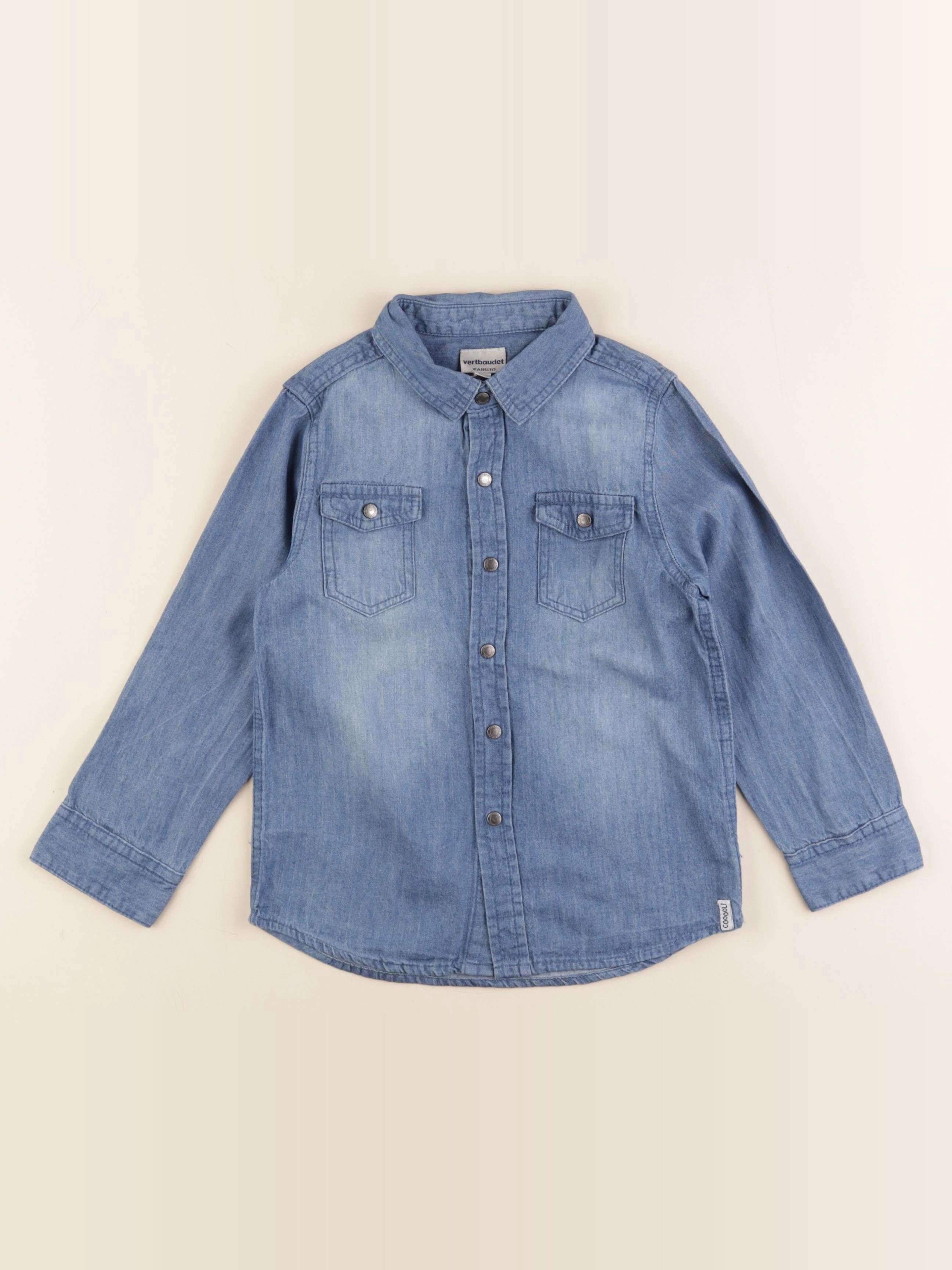 Vertbaudet - chemise bleu - 5 ans