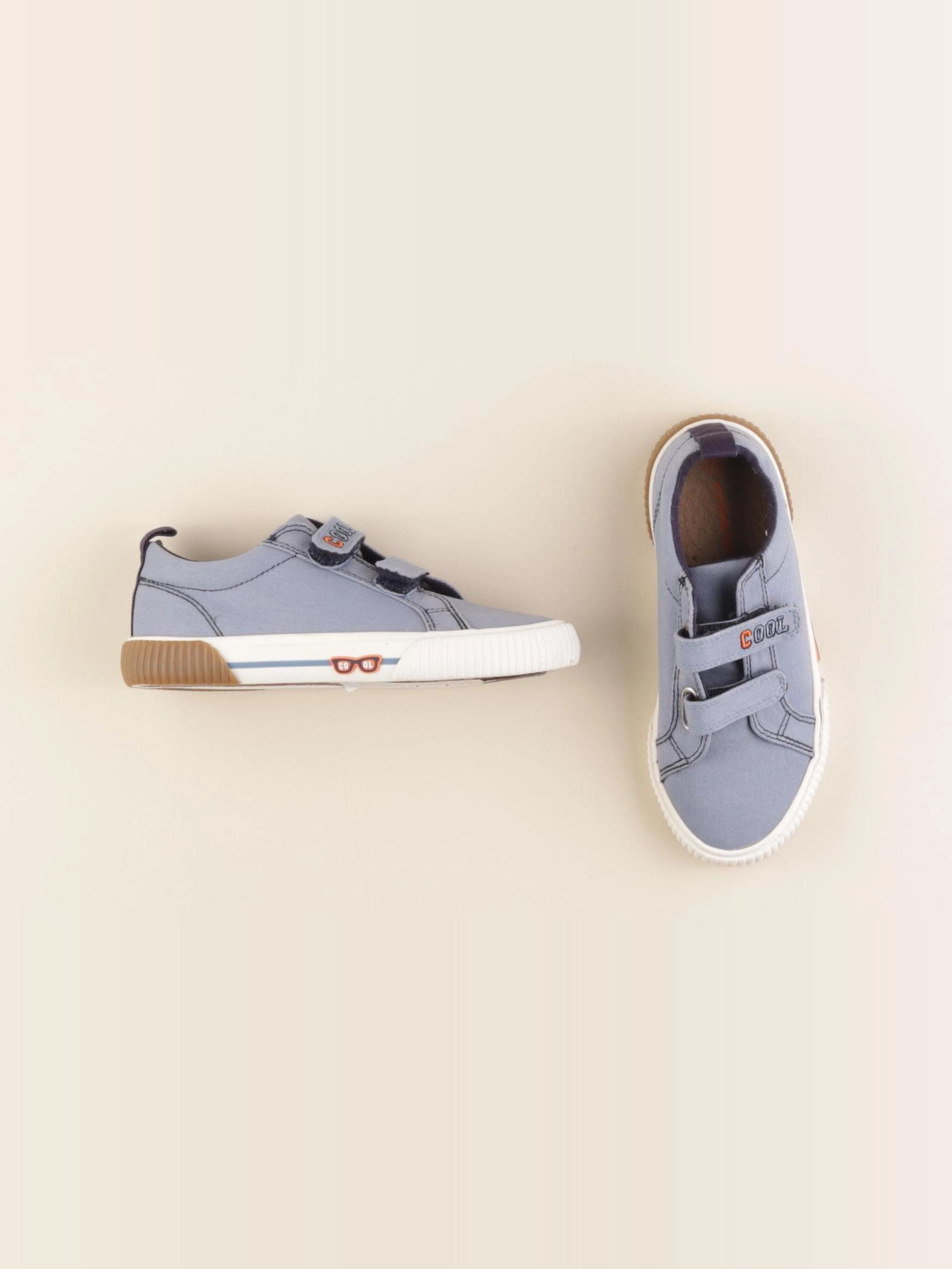 Vertbaudet - tennis à scratch/ lacets bleu - pointure 30