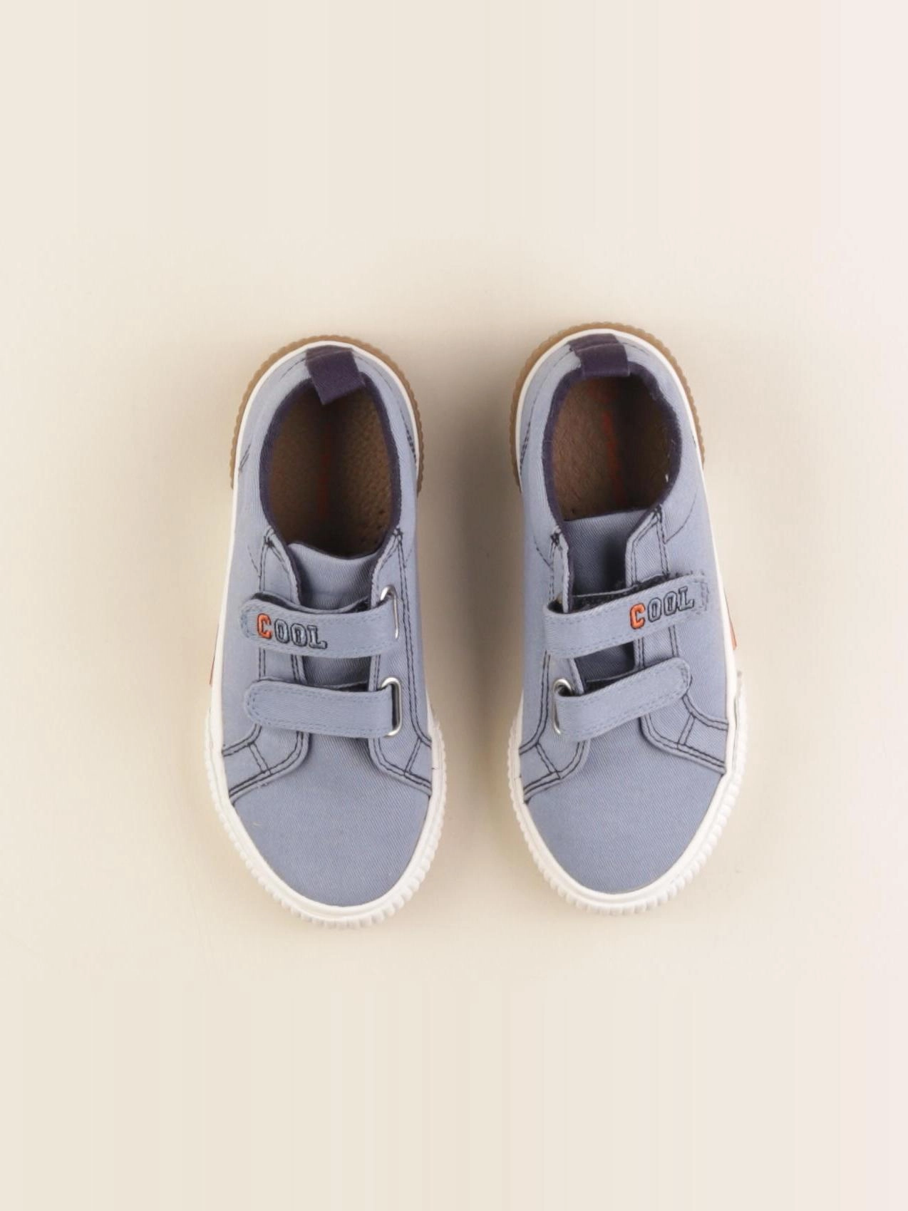 Vertbaudet - tennis à scratch/ lacets bleu - pointure 30