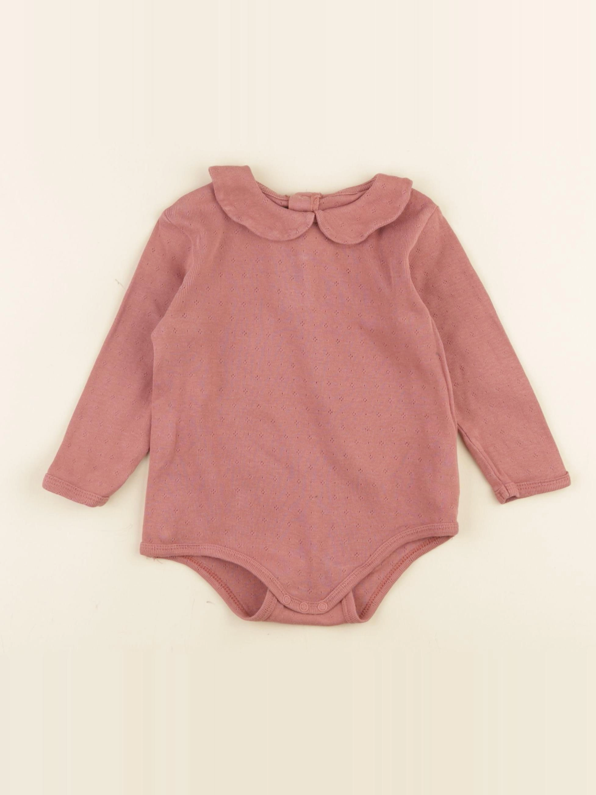 Vertbaudet - body à col rose - 18 mois