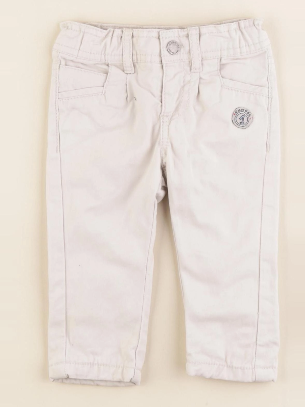 Vertbaudet - pantalon beige - 3 mois