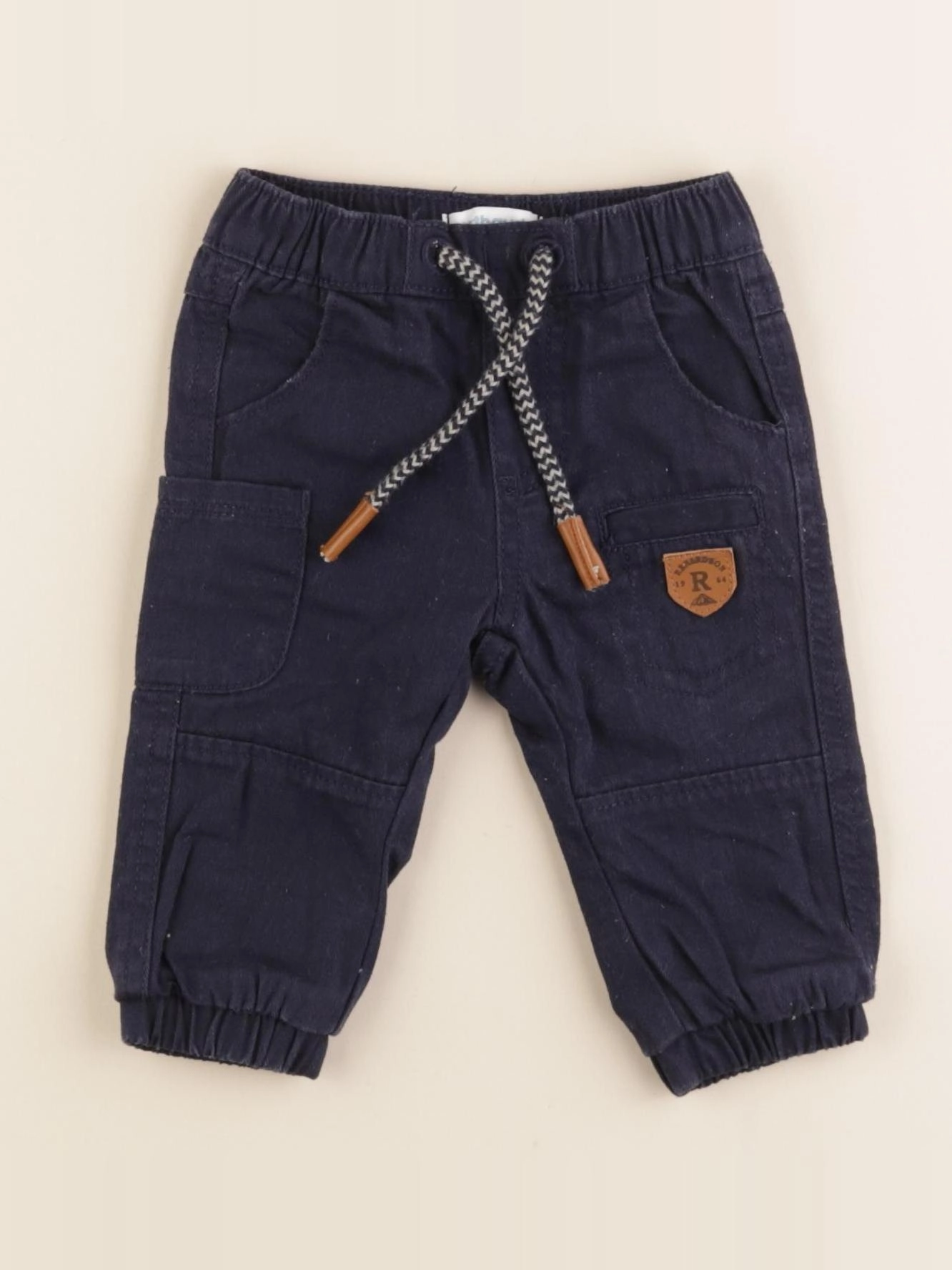 Vertbaudet - pantalon doublé bleu - 3 mois