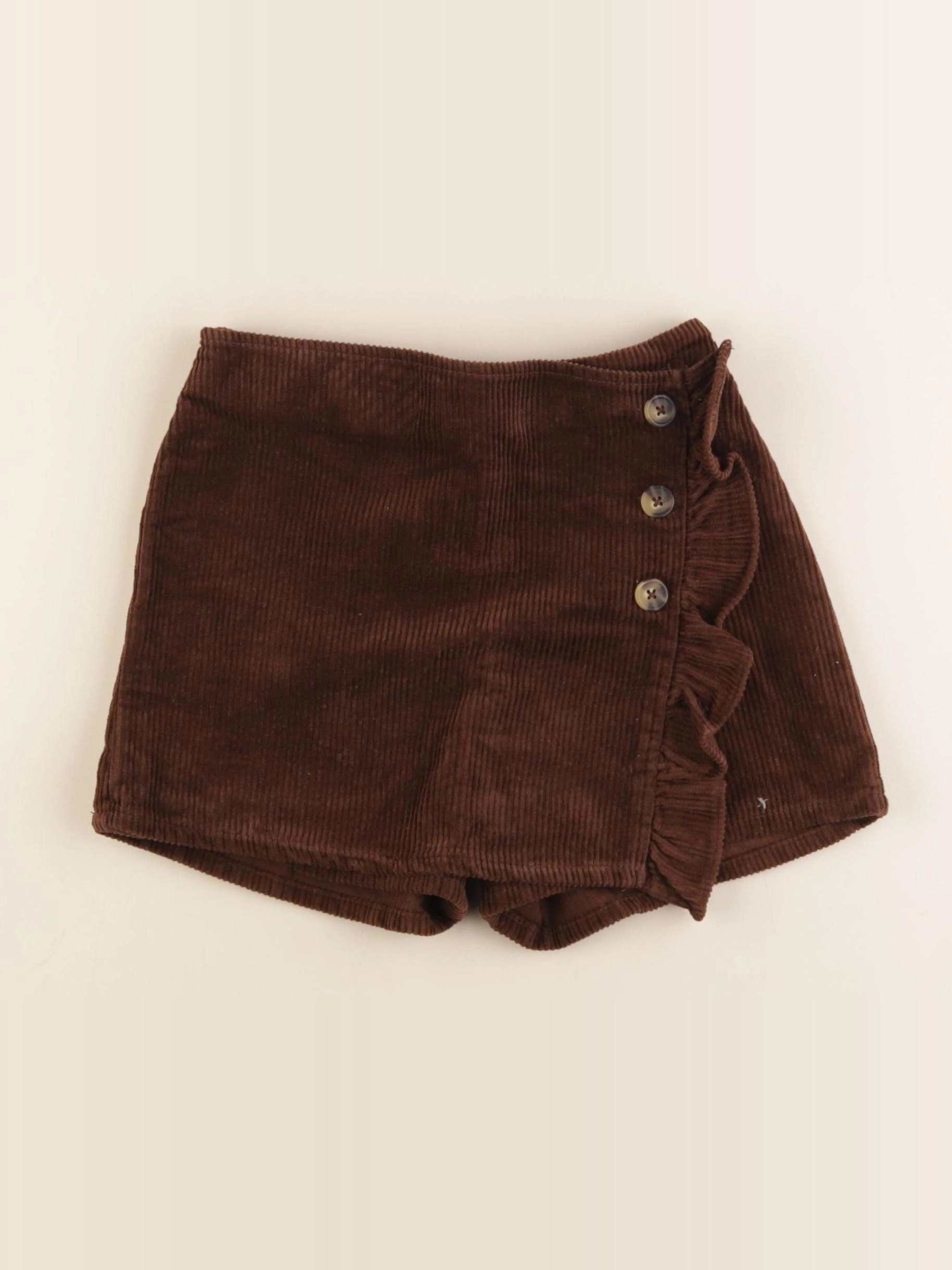 Vertbaudet - jupe short marron - 6 ans