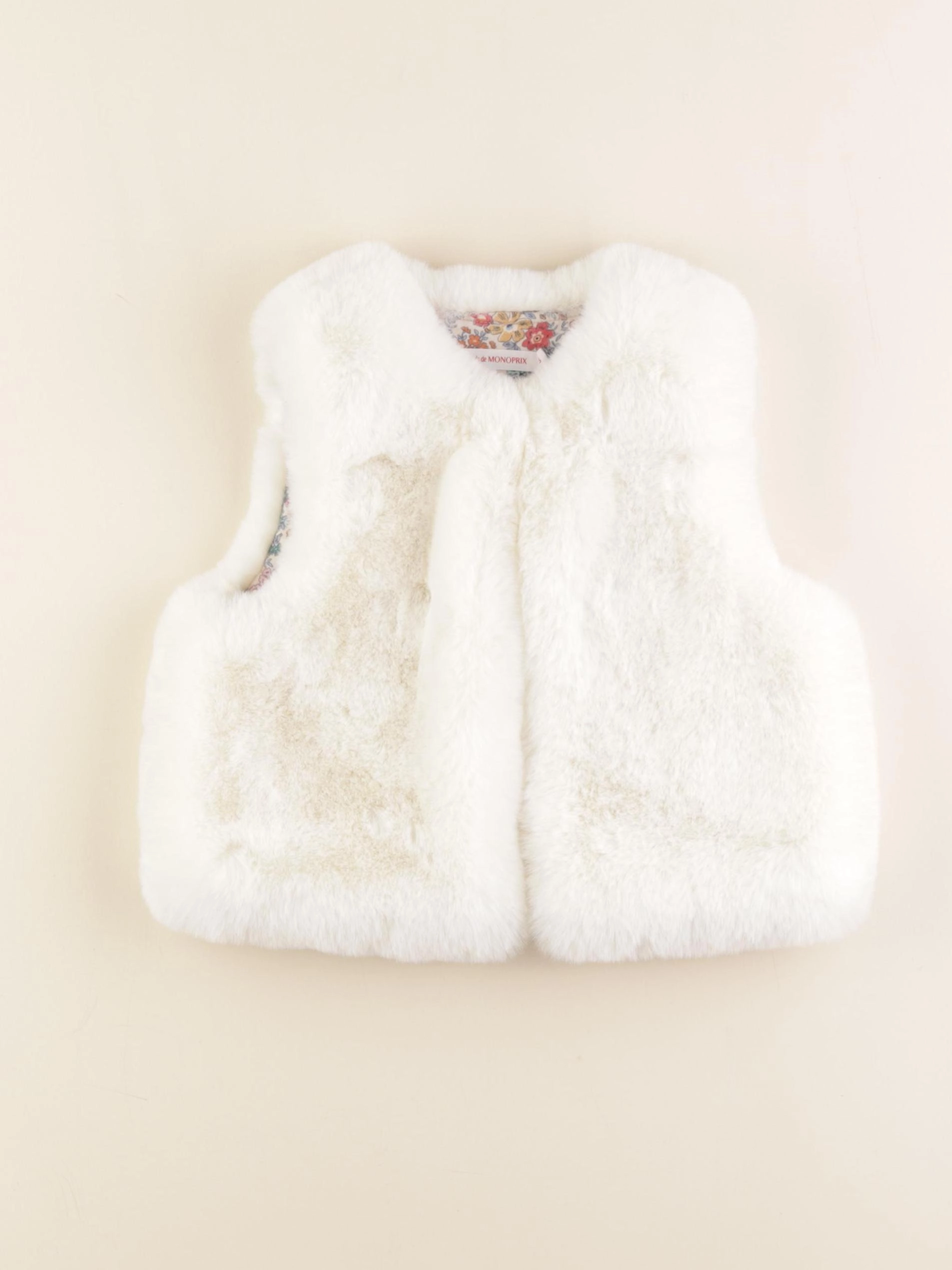 Monoprix - gilet beige - 5 ans