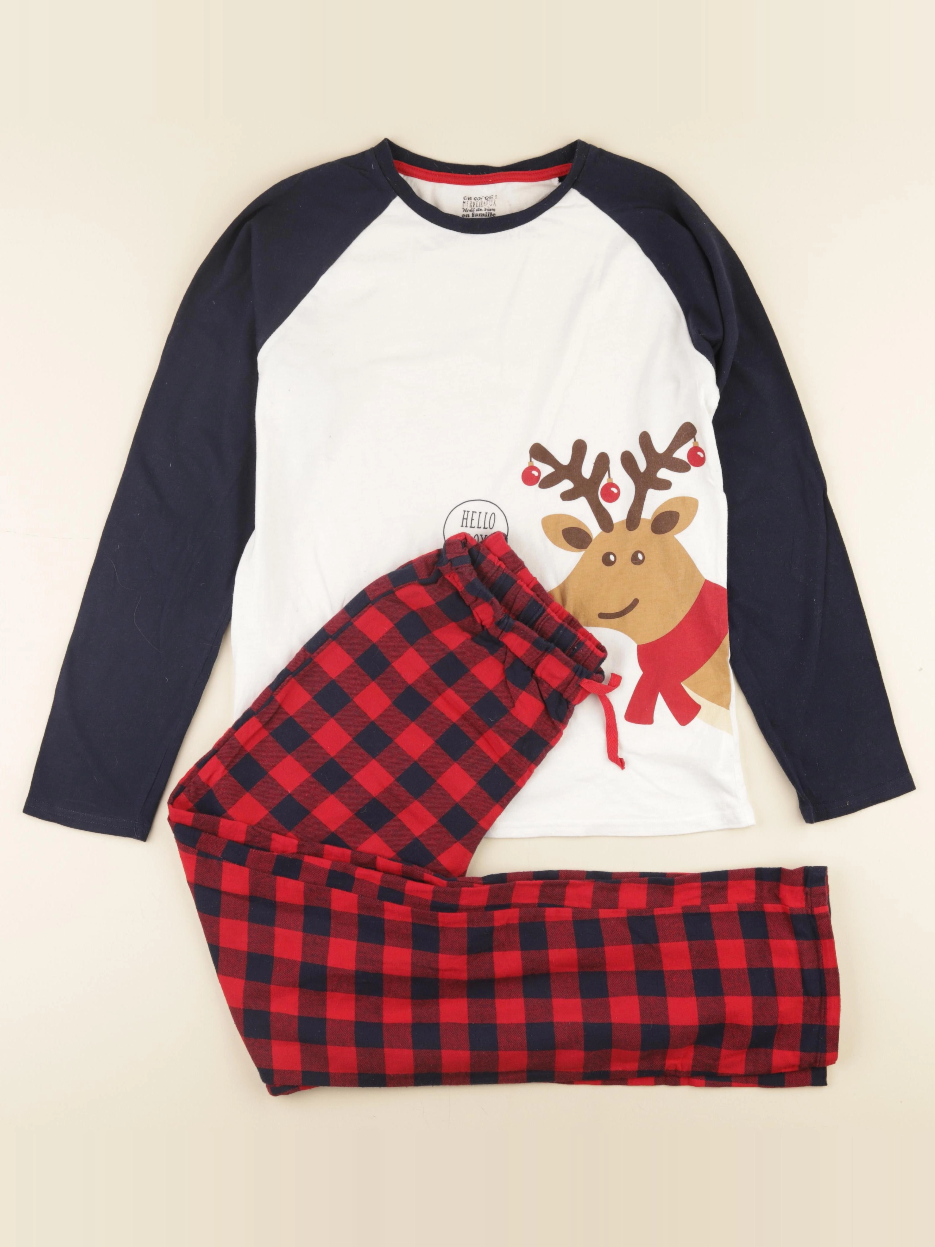 Vertbaudet - pyjama bleu, rouge - 14 ans