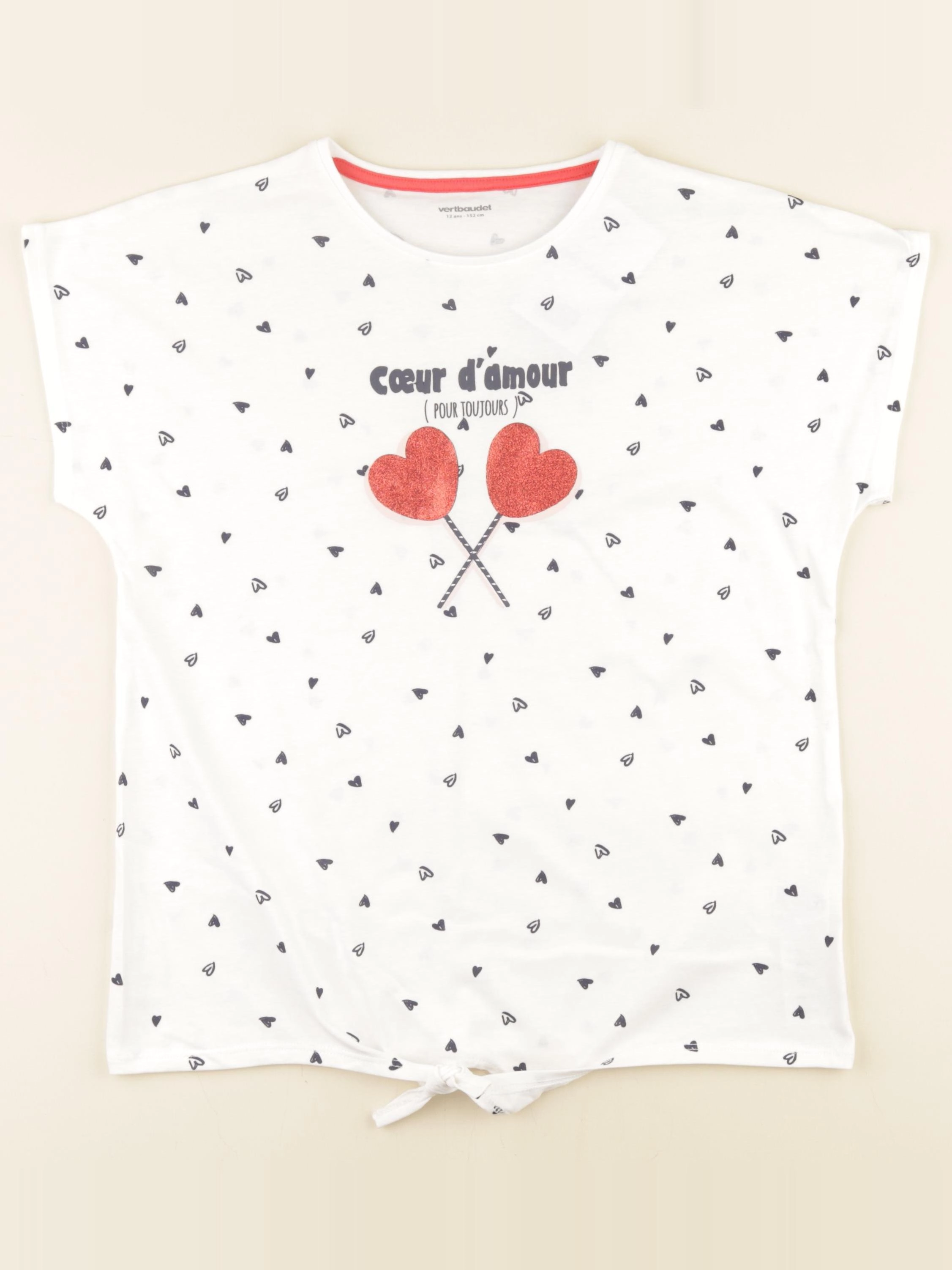 Vertbaudet - tee-shirt blanc - 12 ans