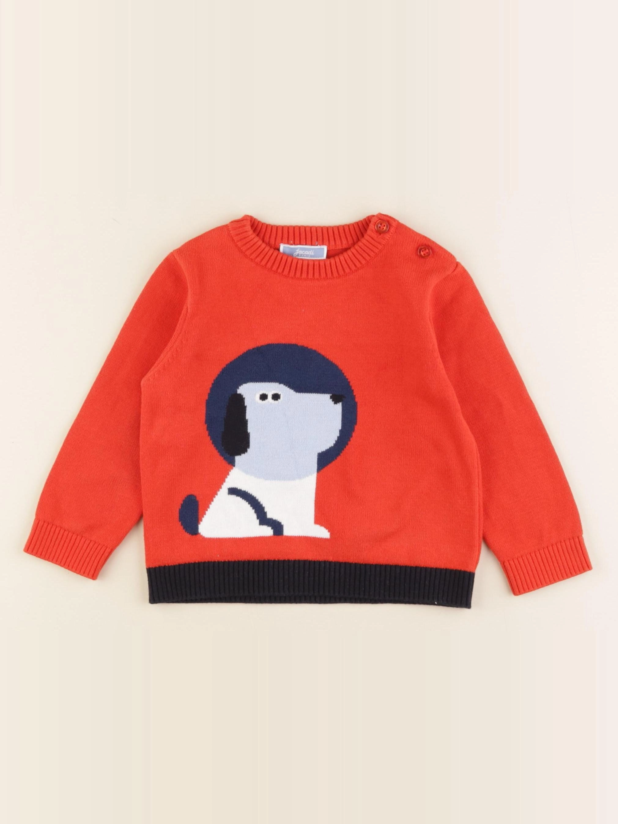 Jacadi - pull rouge - 24 mois