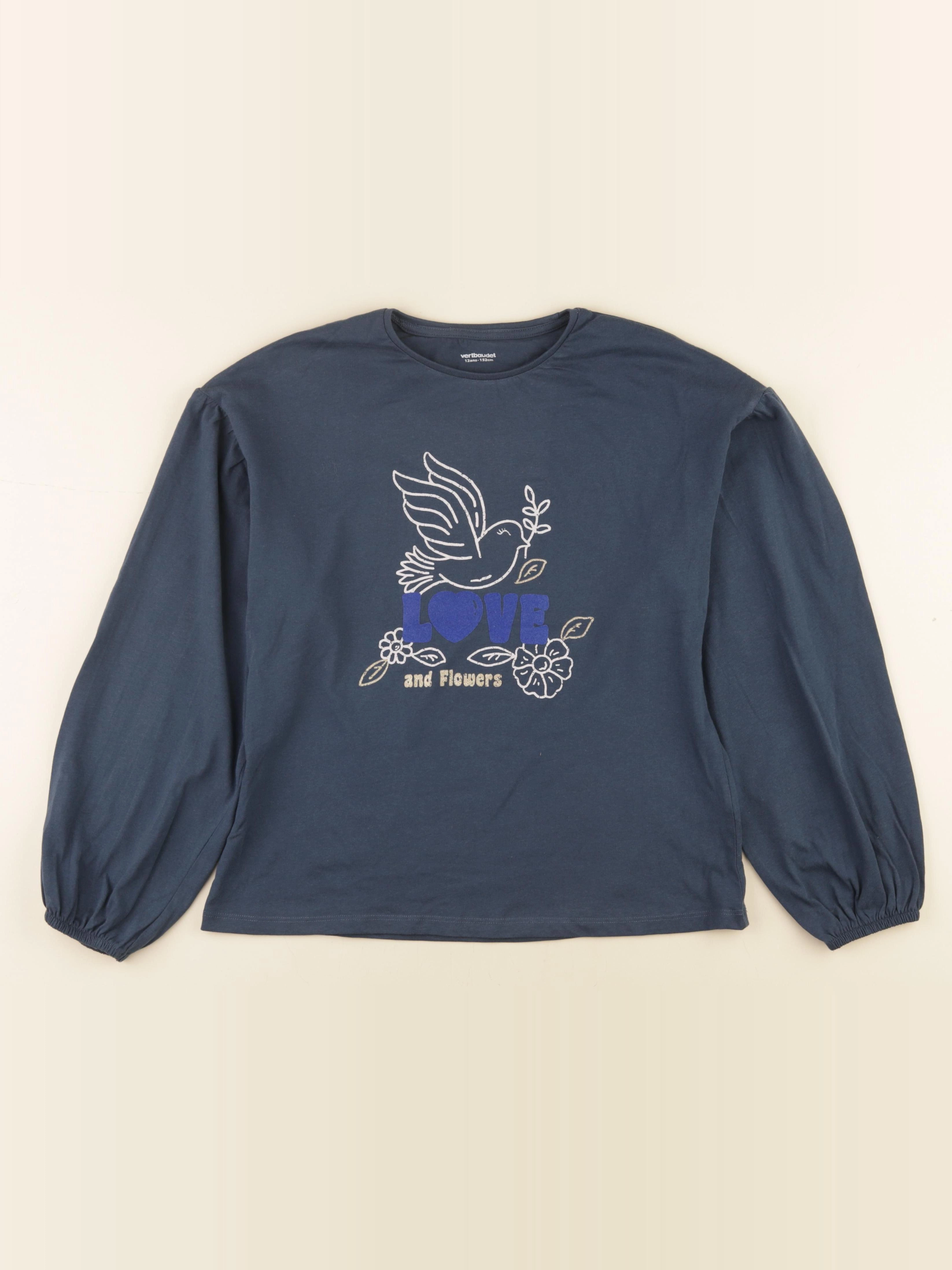 Vertbaudet - tee-shirt bleu - 12 ans