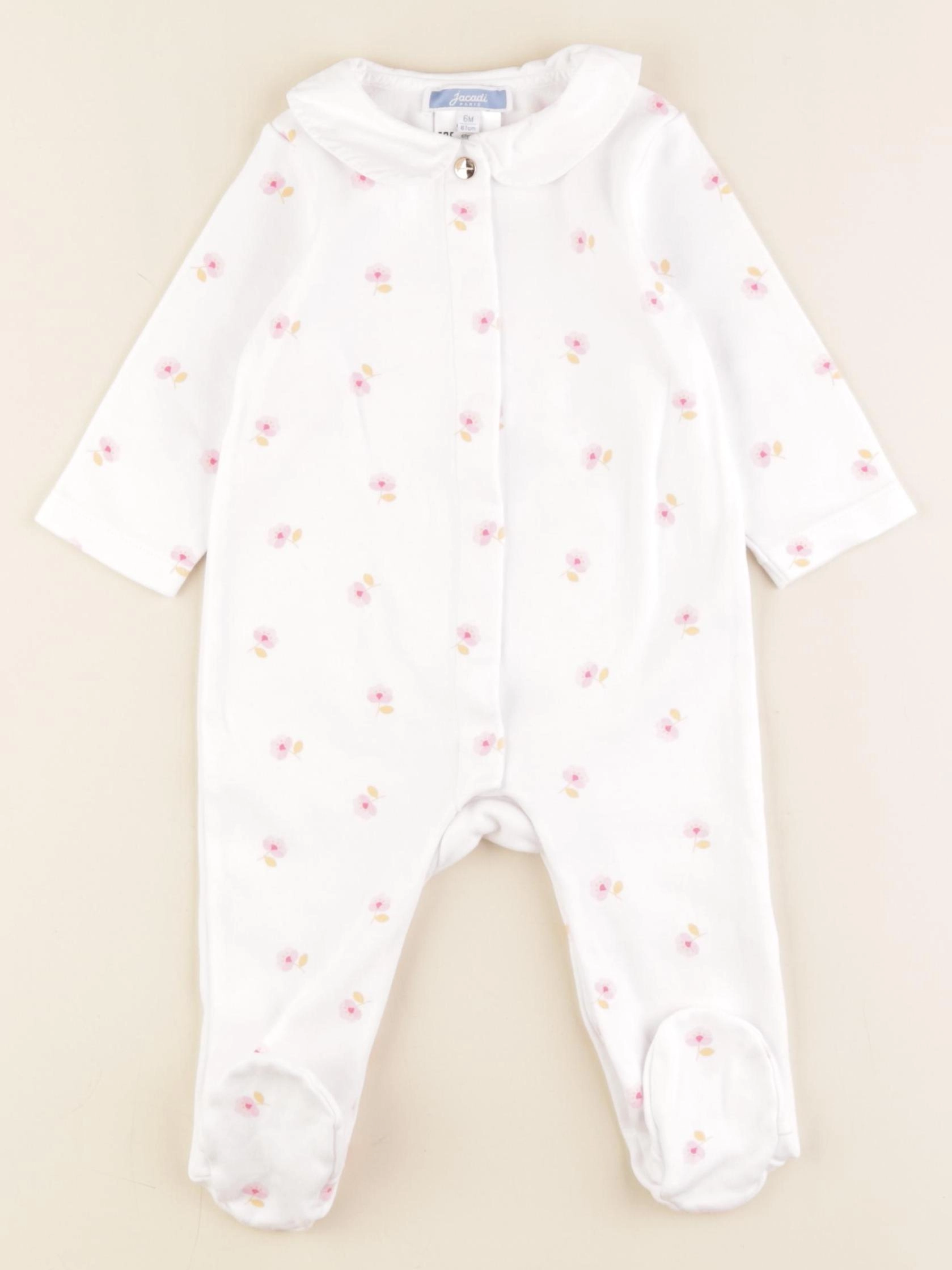 Jacadi - pyjama coton blanc - 6 mois