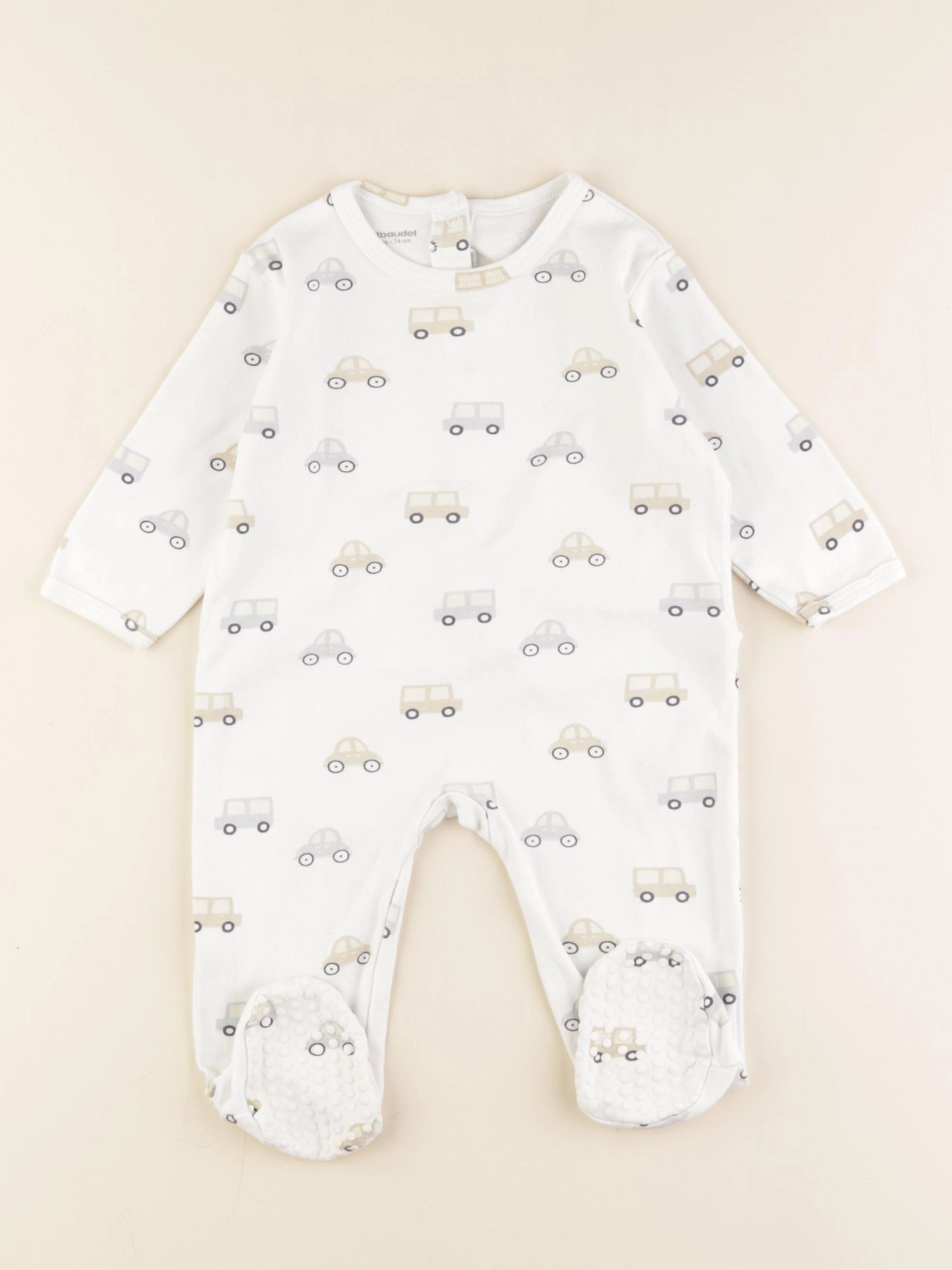 Vertbaudet - pyjama coton blanc - 12 mois