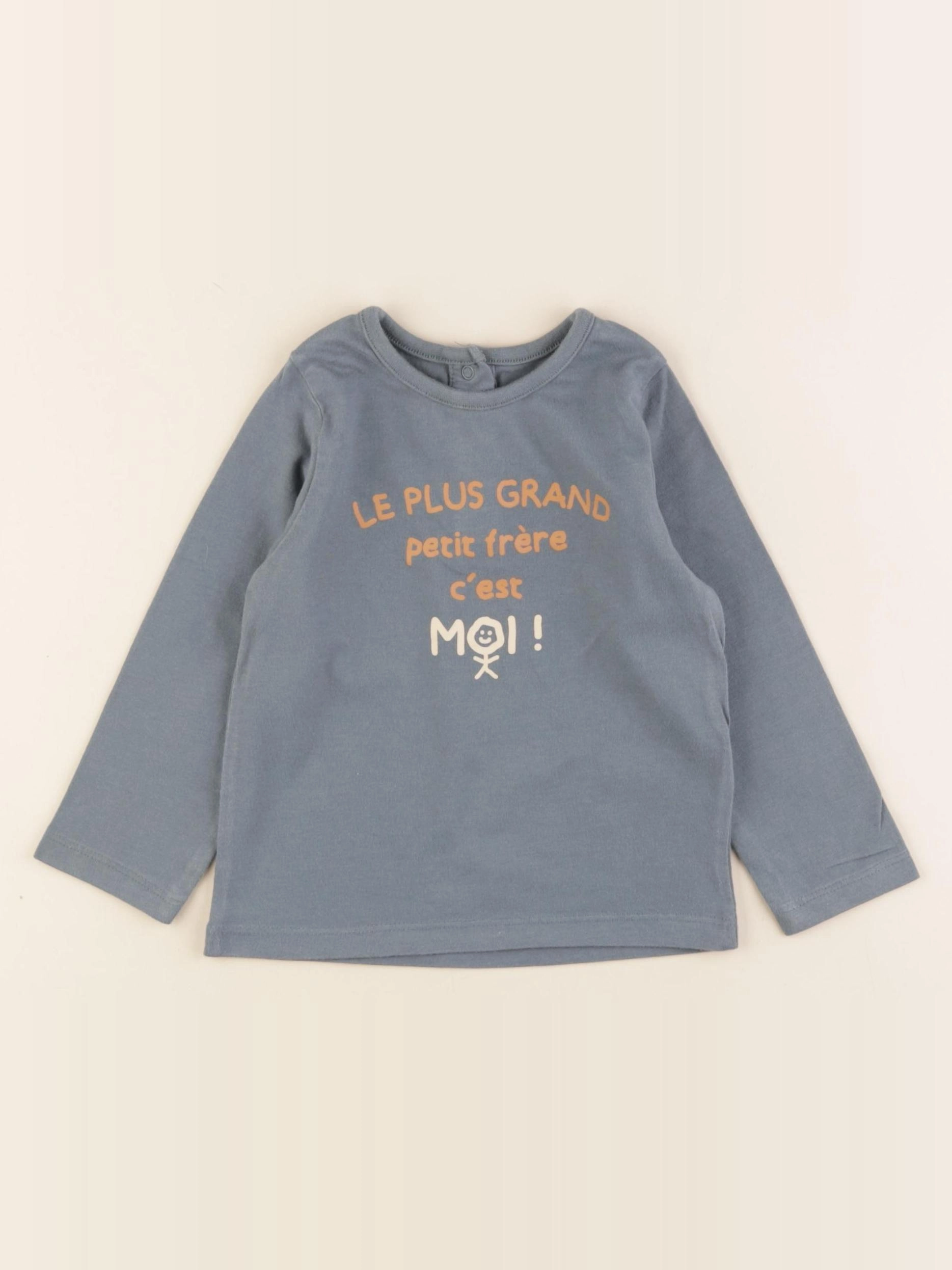 Vertbaudet - tee-shirt bleu - 18 mois